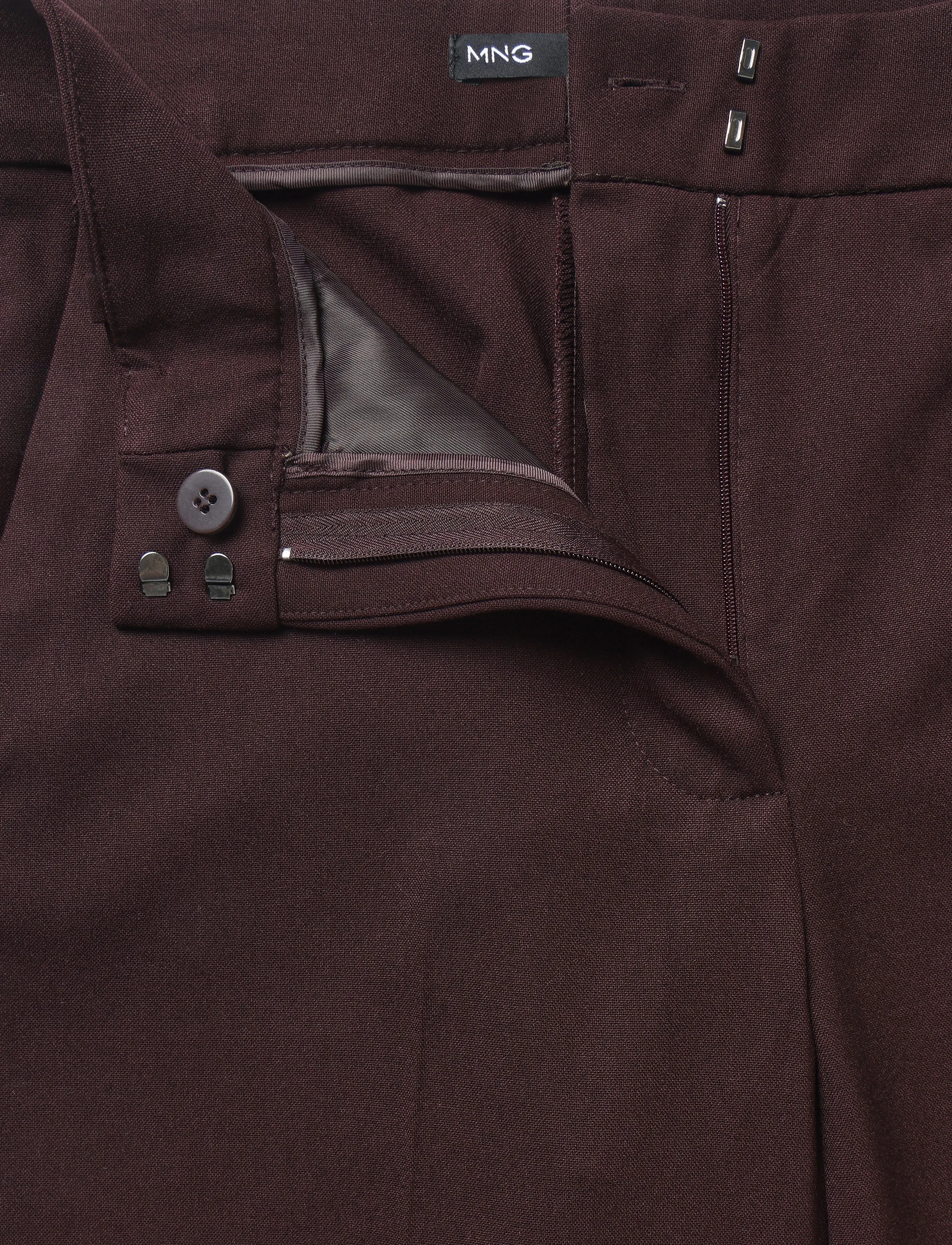 Mango - Straight-fit suit trousers - dark red - 3