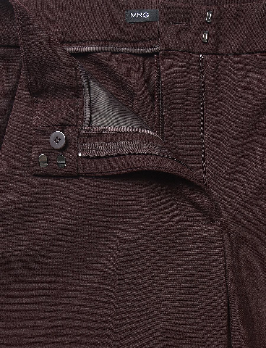 Mango - Straight-fit suit trousers - dark red - 3
