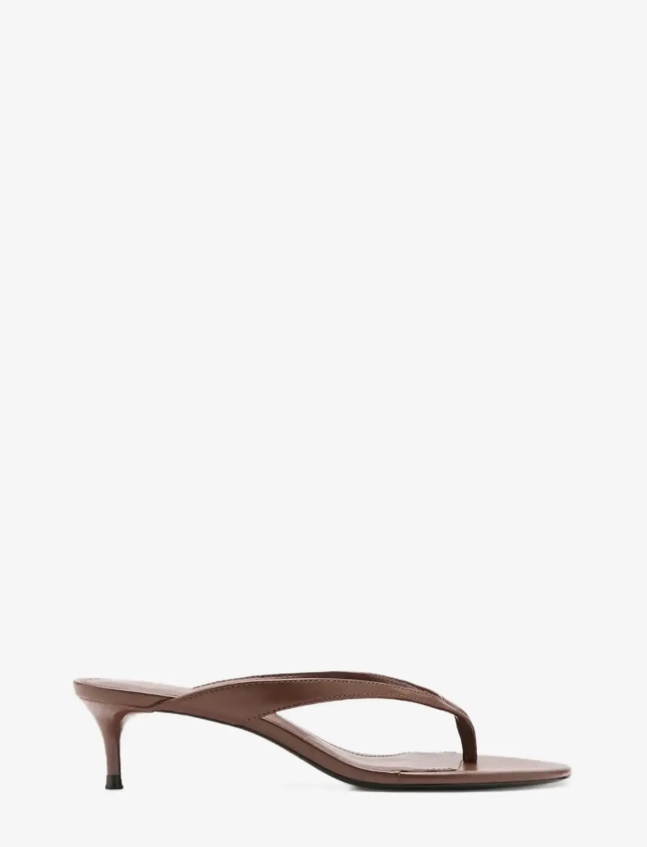 Mango - Strappy heeled sandals - slingbacks med hæle - dark brown - 0