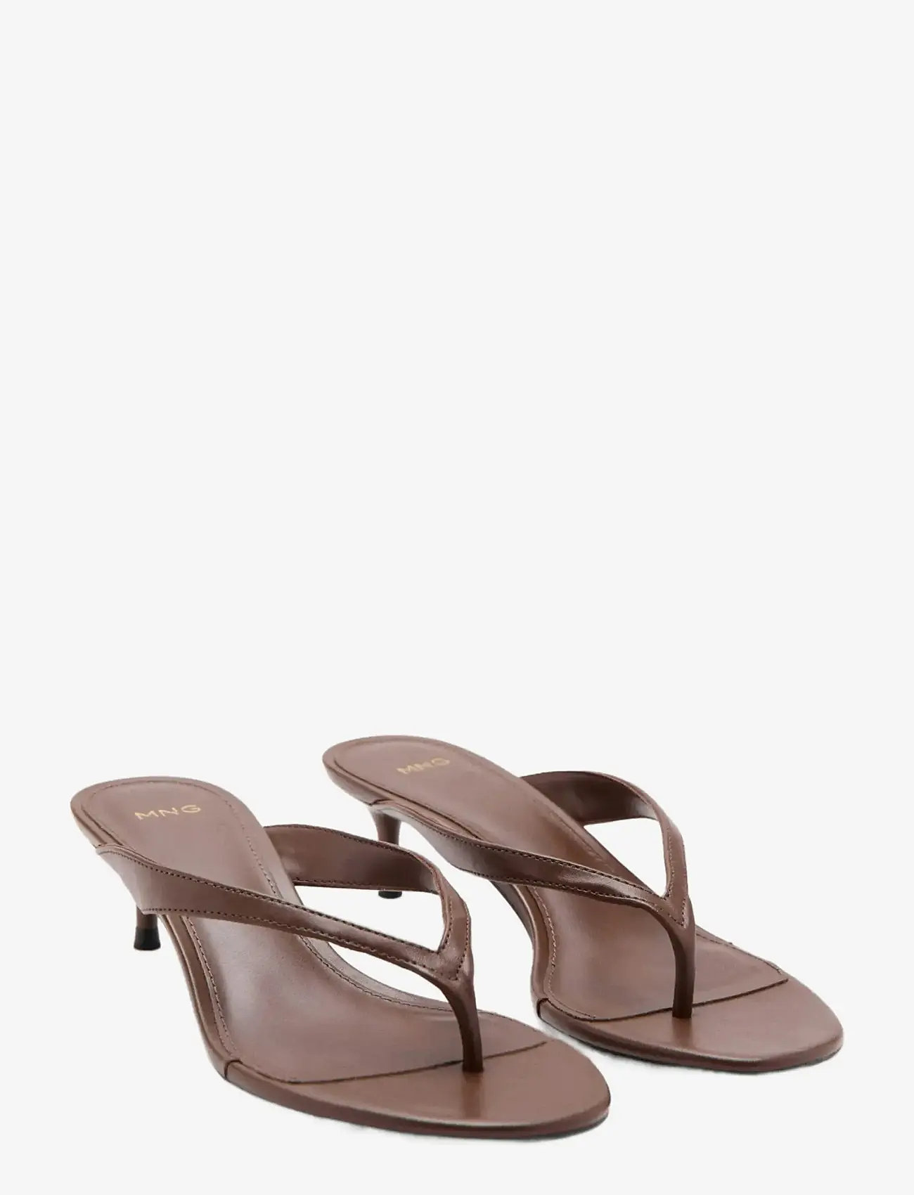 Mango - Strappy heeled sandals - slingbacks med hæle - dark brown - 1