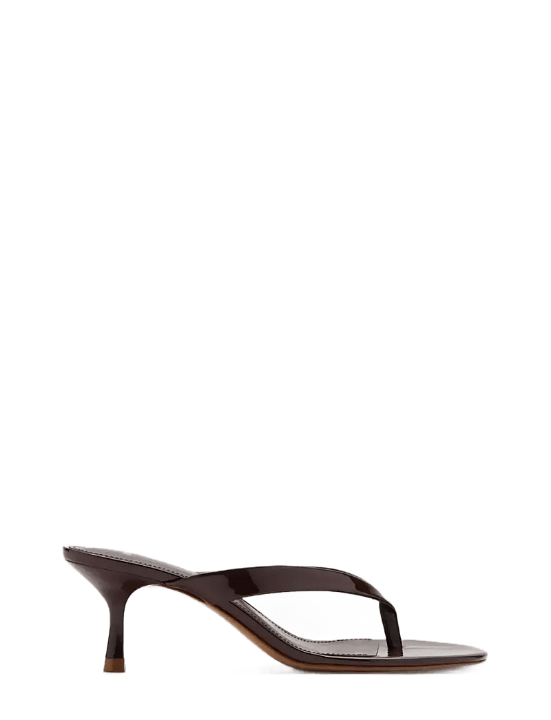 Mango - Strappy heeled sandals - sandaletter - dark brown - 0