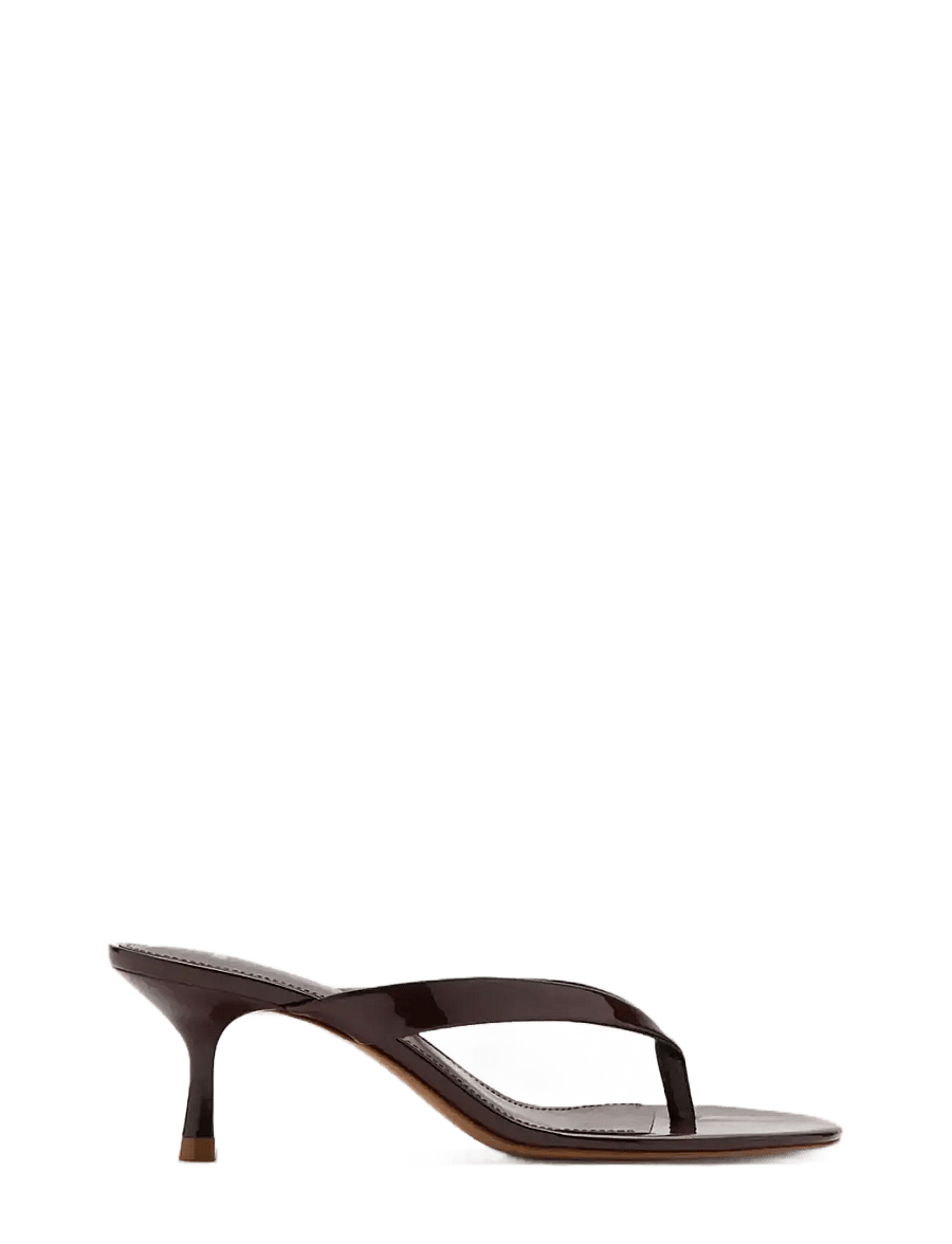 Mango - Strappy heeled sandals - korolliset sandaalit - dark brown - 0