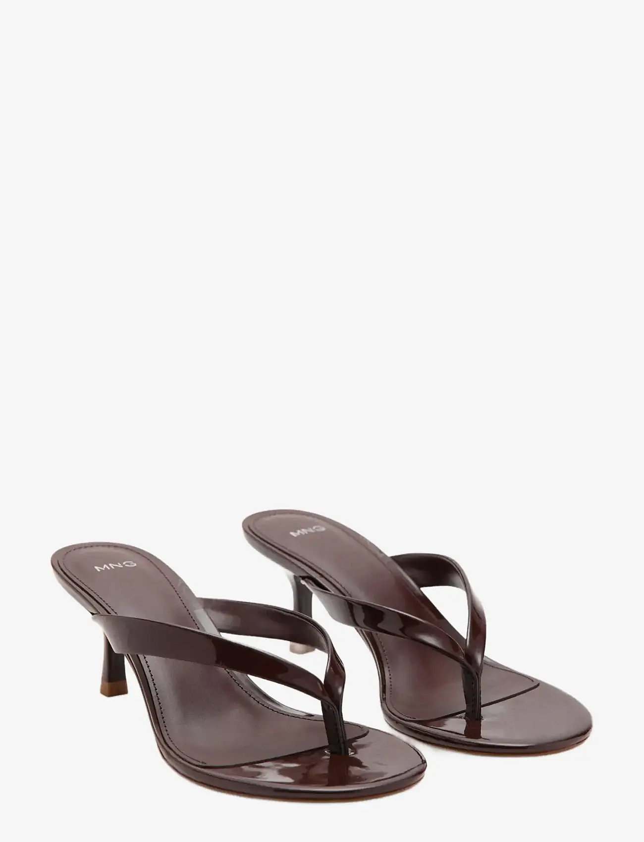 Mango - Strappy heeled sandals - sandaletter - dark brown - 1