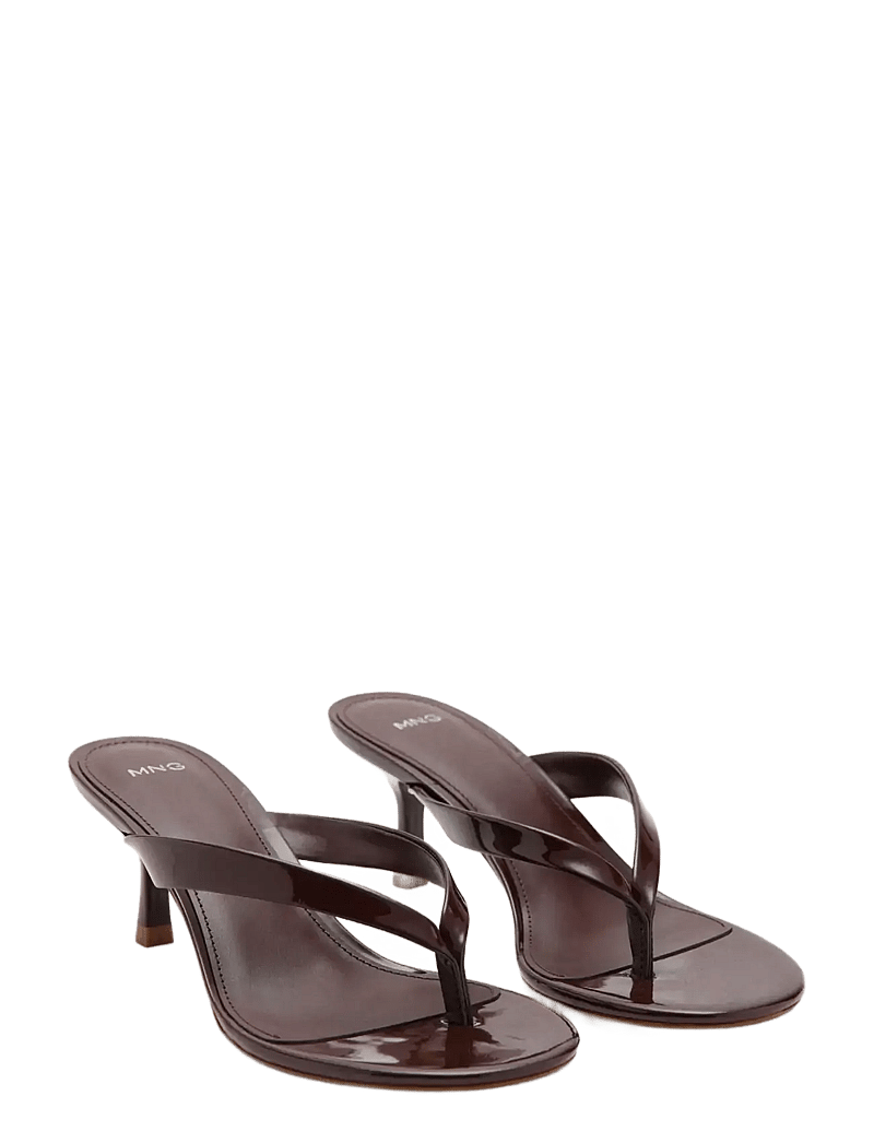 Mango - Strappy heeled sandals - sandaletter - dark brown - 1