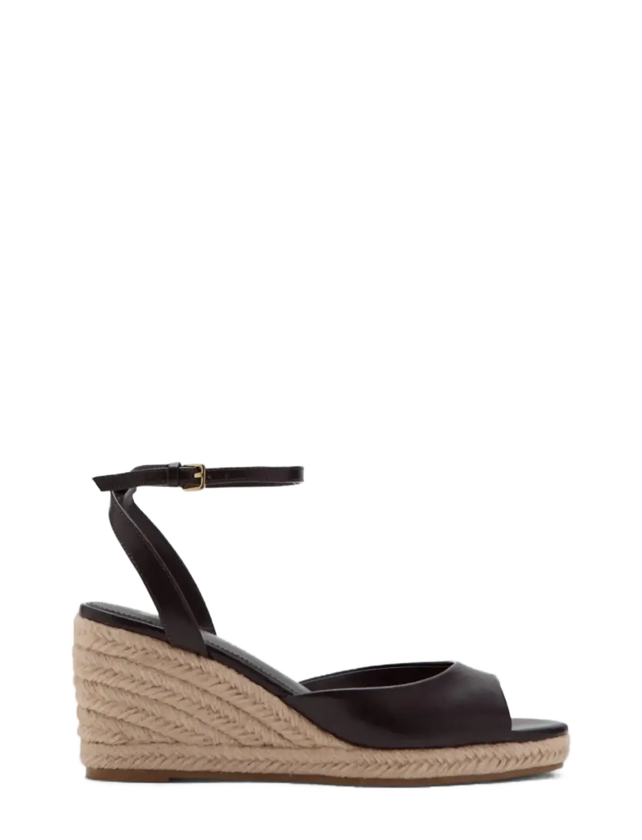 Mango Espadrille Wedge Sandal, Kvinder, Espadrille Kile Sandal, Brun, Str: 42
