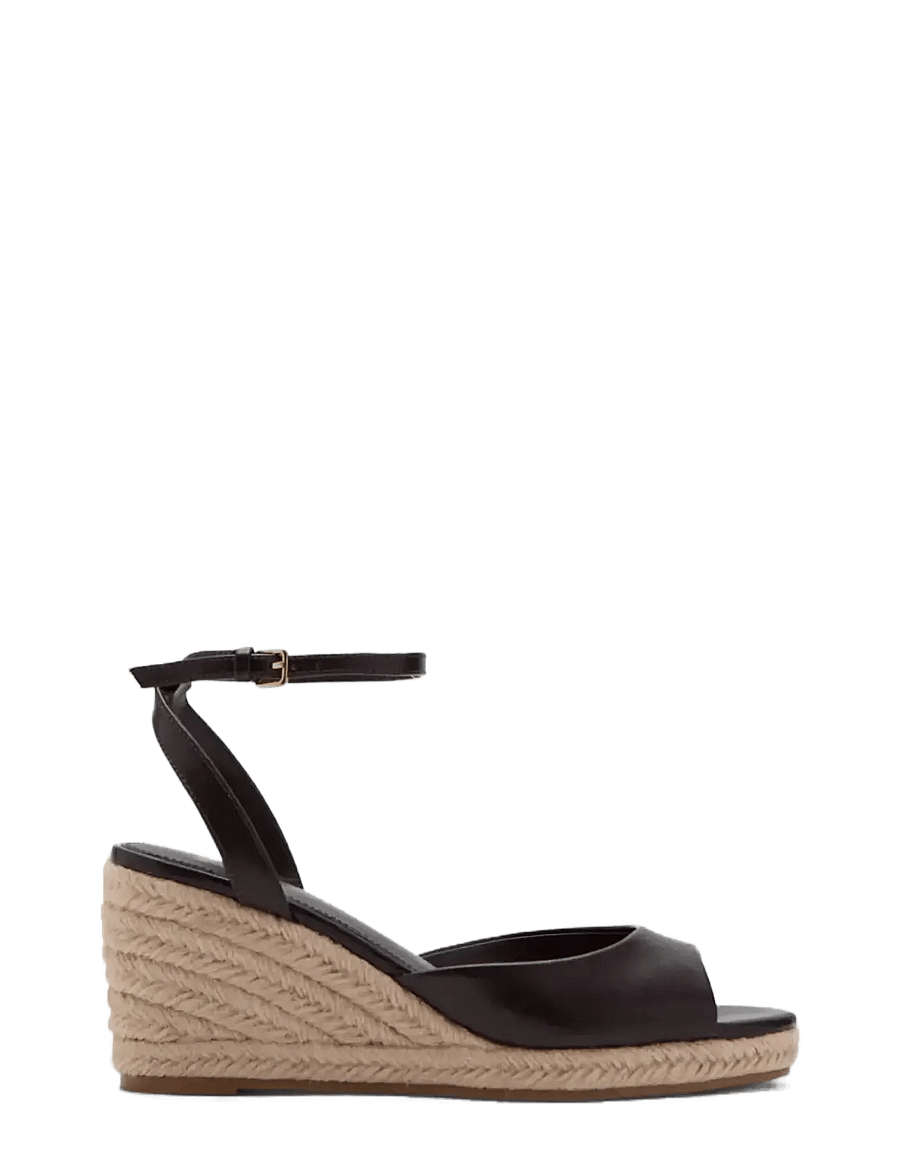 Mango - Espadrille wedge sandal - espadrilles mit absatz - dark brown - 0