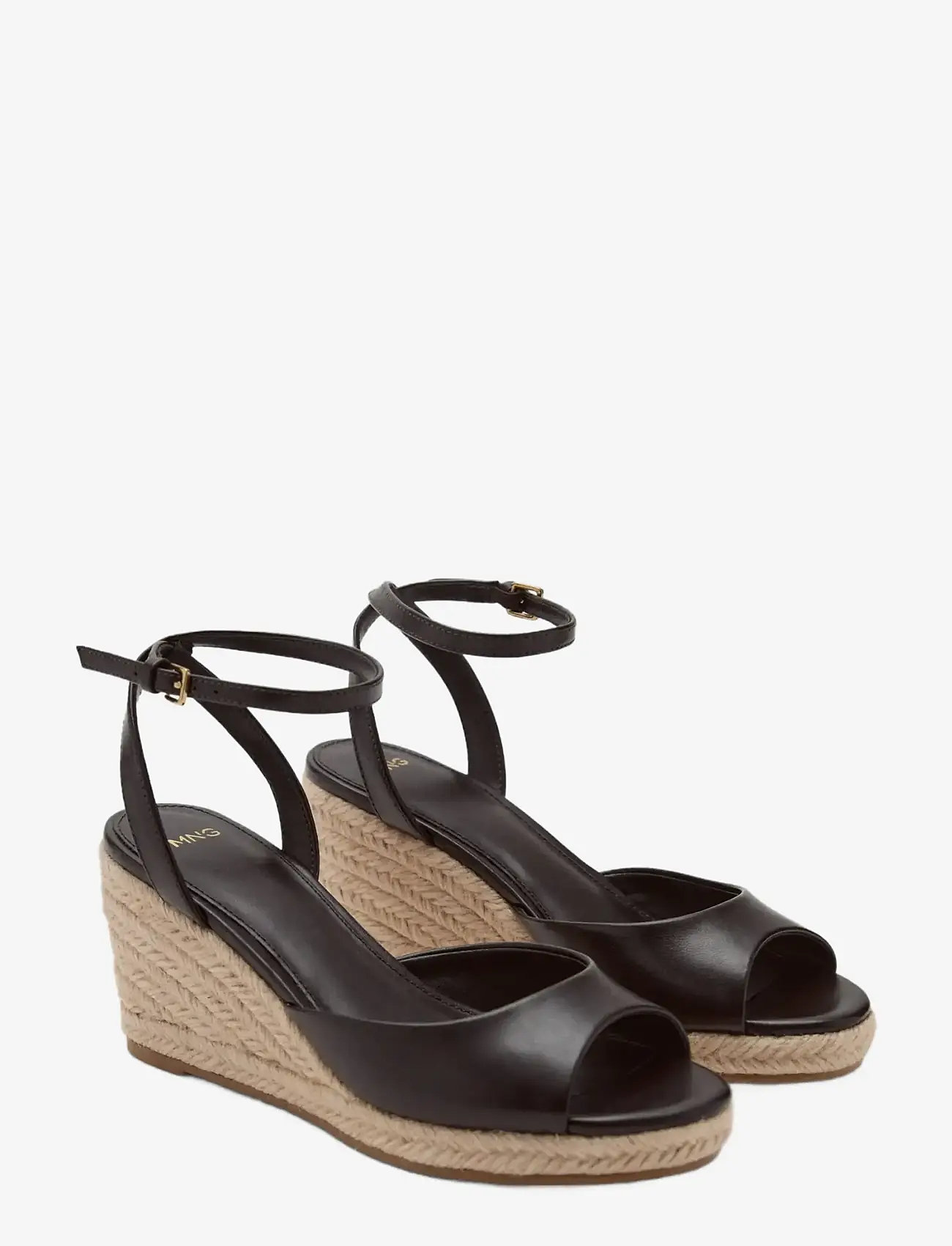 Mango - Espadrille wedge sandal - højhælede espadrillos - dark brown - 1