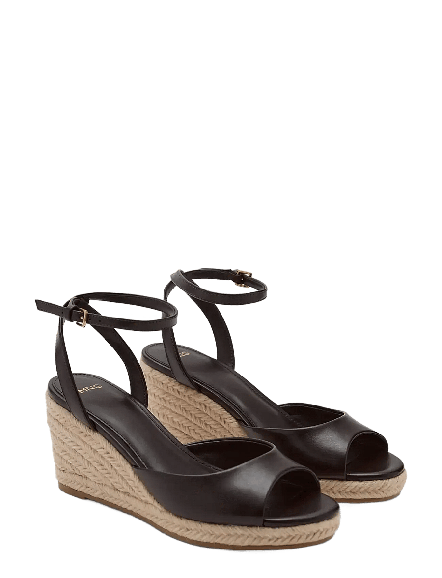Mango - Espadrille wedge sandal - espadrilles mit absatz - dark brown - 1