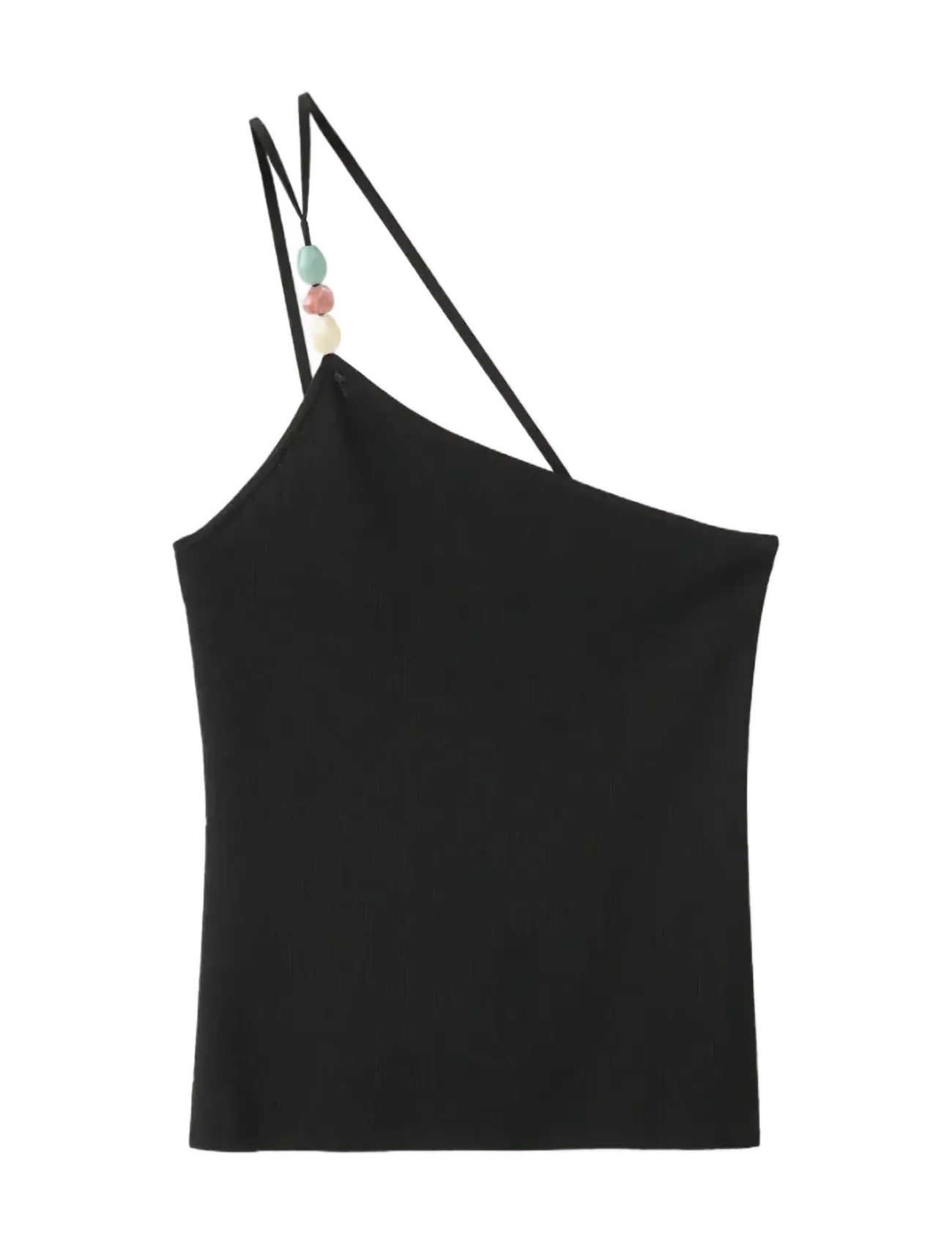 Mango Knit asymmetric top - Inspiration - BLACK / black