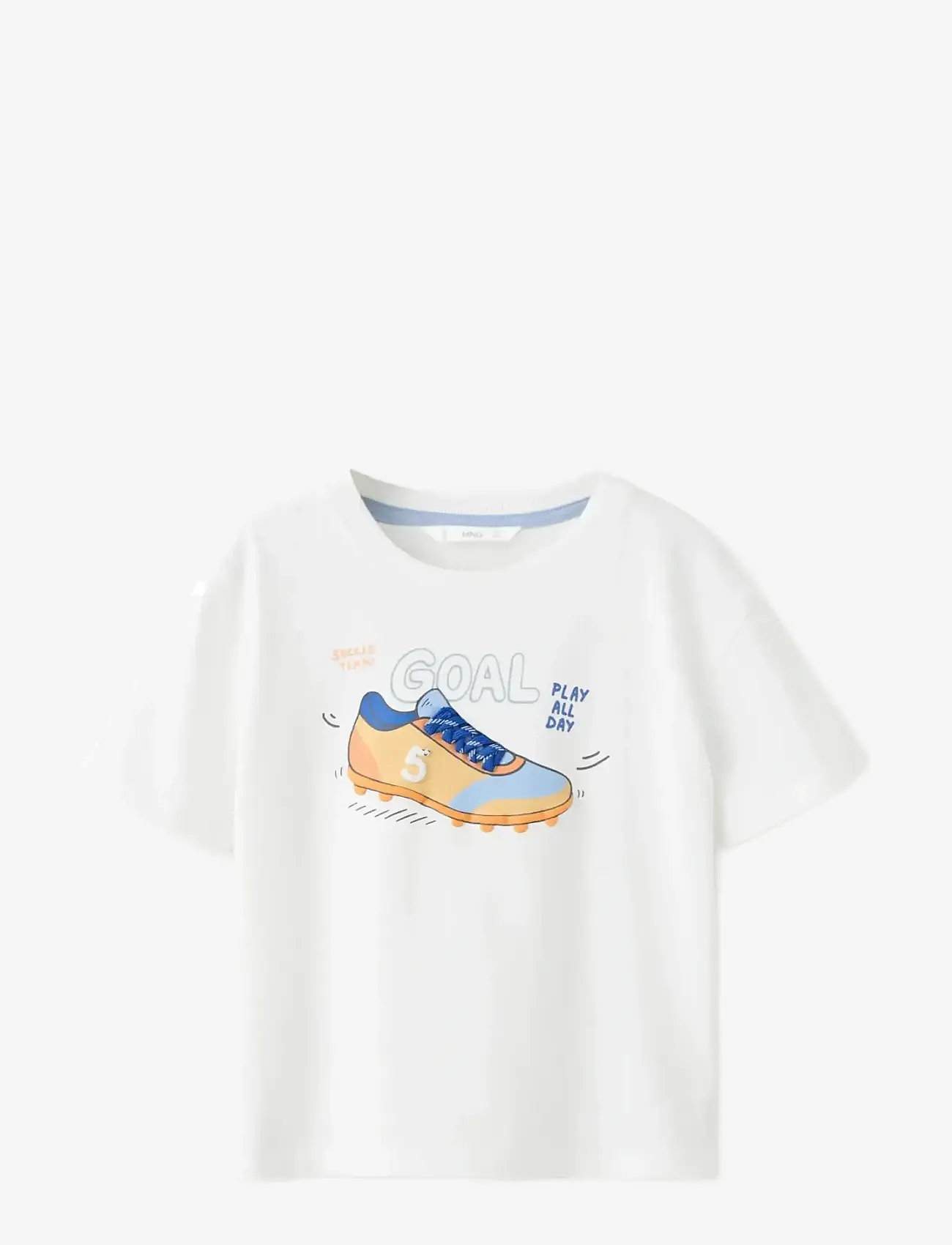 Mango - Printed cotton-blend t-shirt - sportstoppe - white - 0