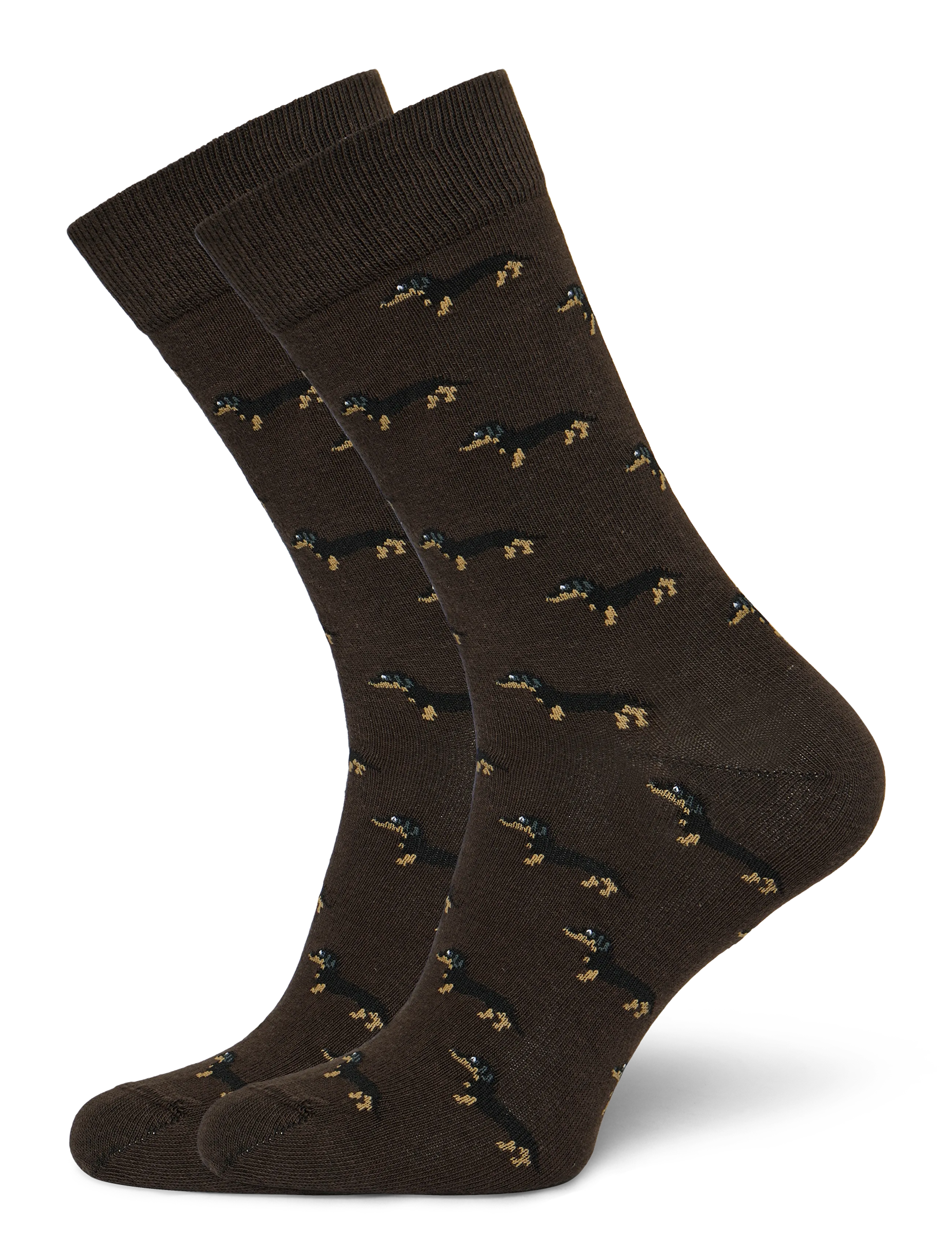 Mango Dog-print cotton socks - Treningssokker - BROWN / brown