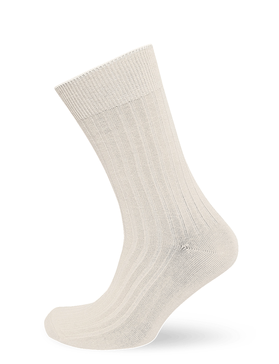 Mango - Pack of 2 ribbed cotton socks - vanliga strumpor - brown - 3
