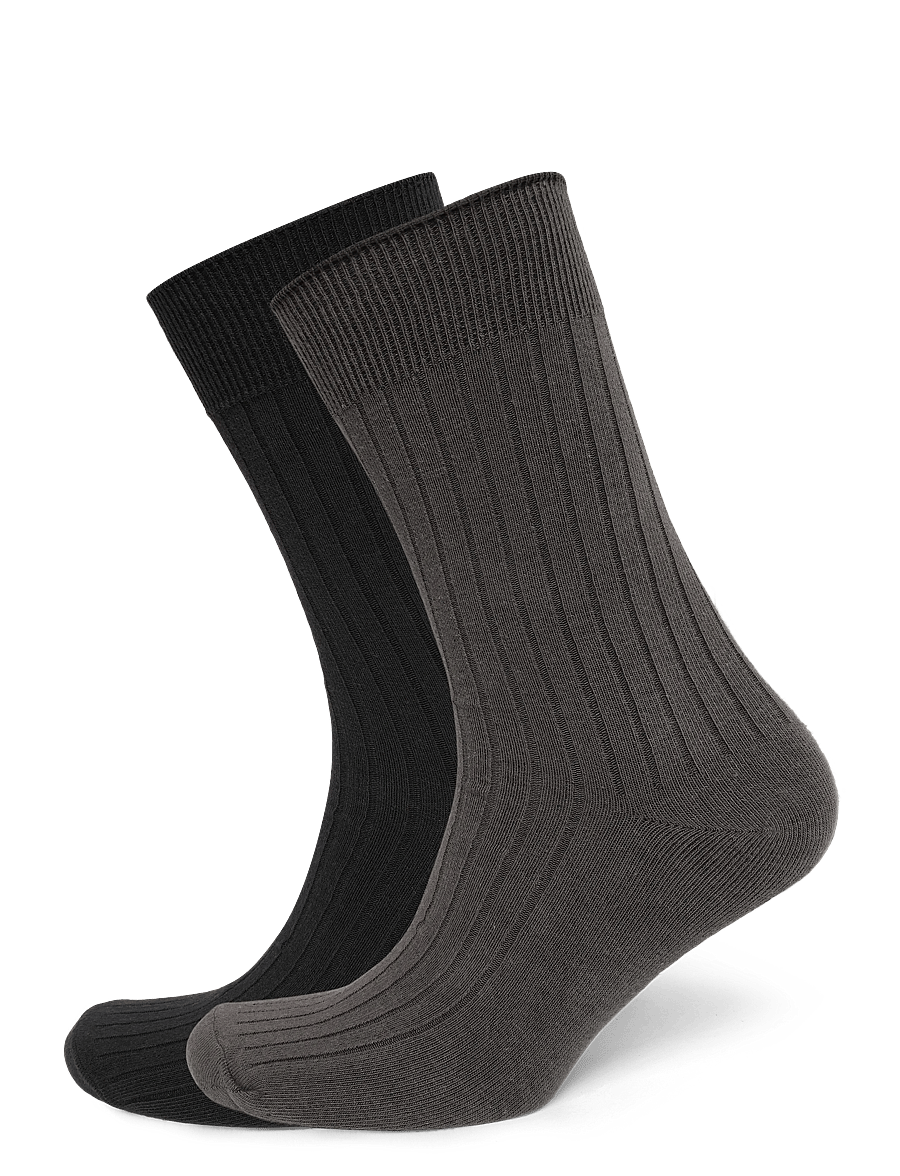 Mango - Pack of 2 ribbed cotton socks - sokker - navy - 0