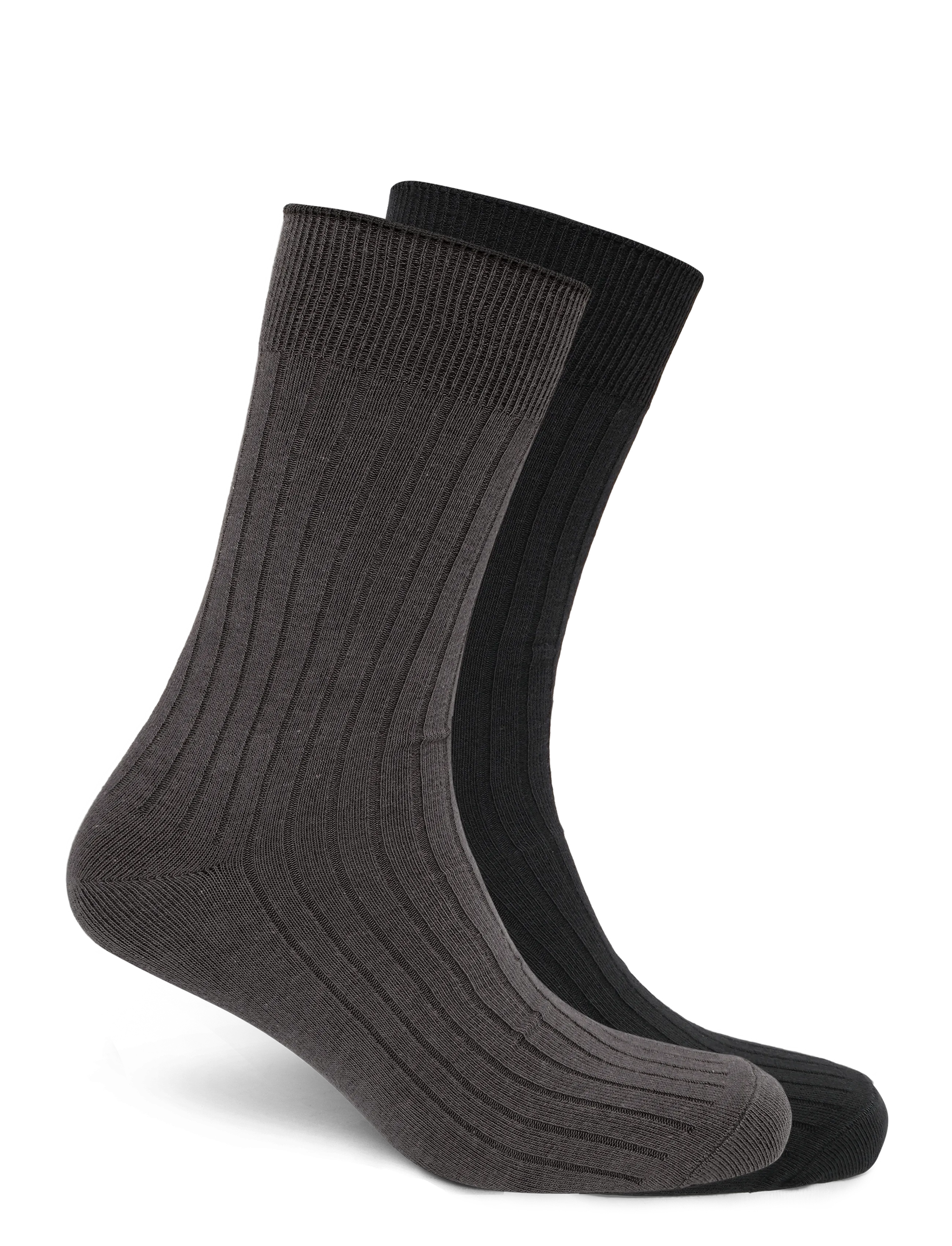Mango - Pack of 2 ribbed cotton socks - vanliga strumpor - navy - 1