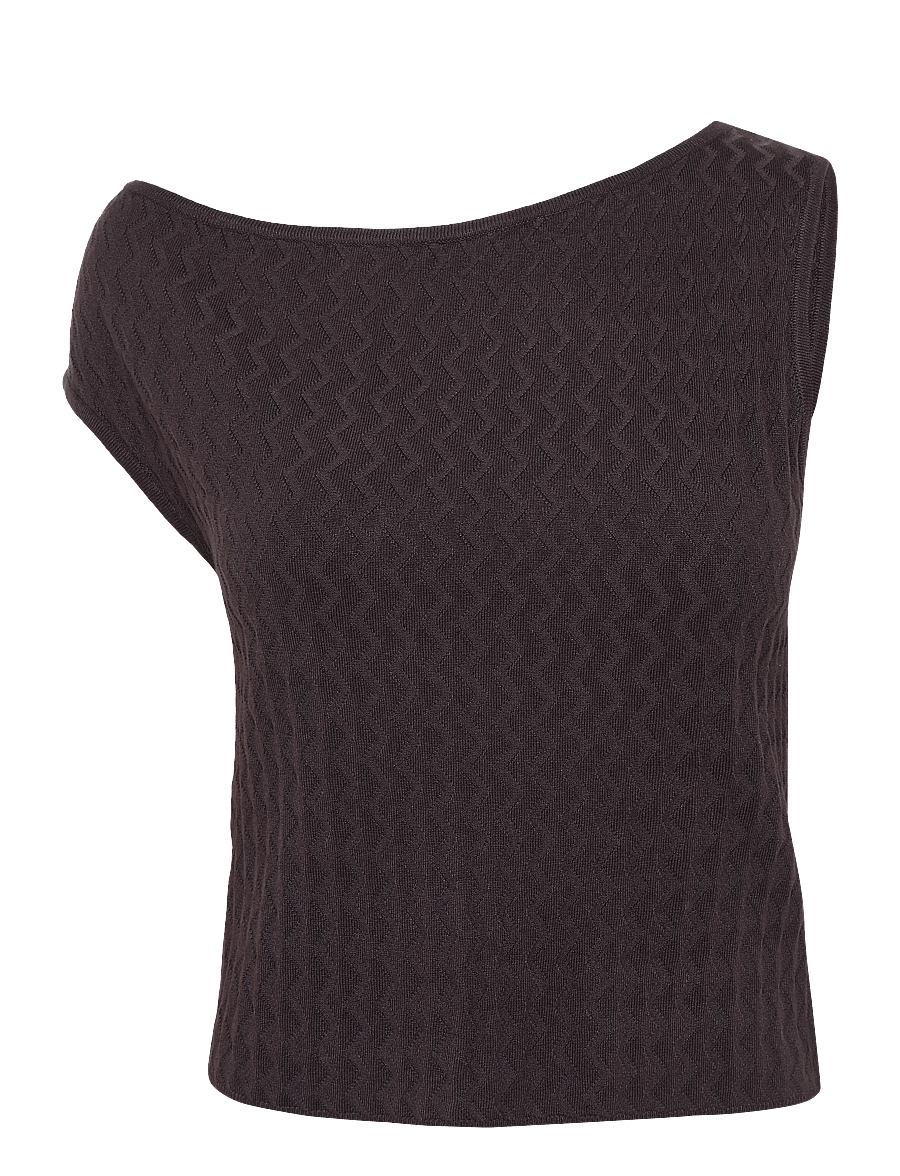 Mango - Boat-neck knitted top - crop tops - medium purple - 1