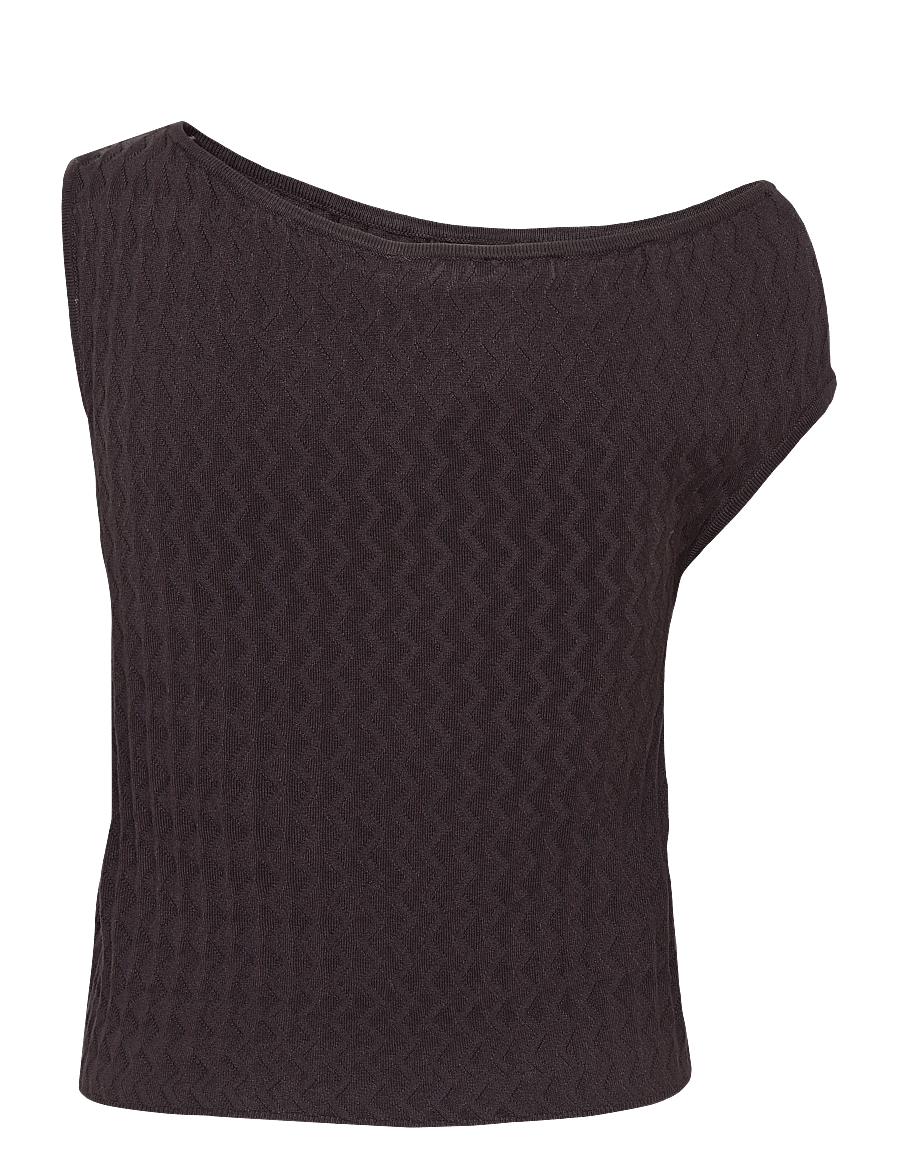 Mango - Boat-neck knitted top - crop tops - medium purple - 2