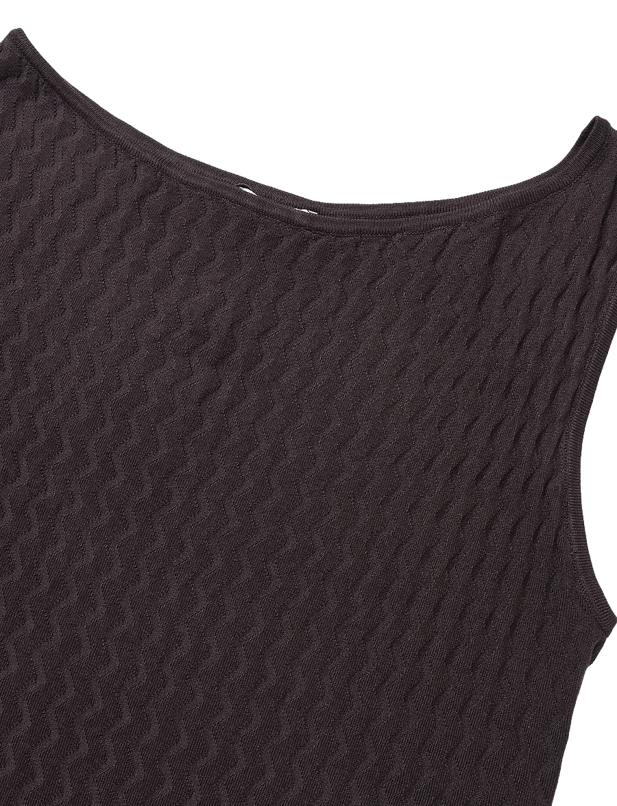 Mango - Boat-neck knitted top - crop tops - medium purple - 4