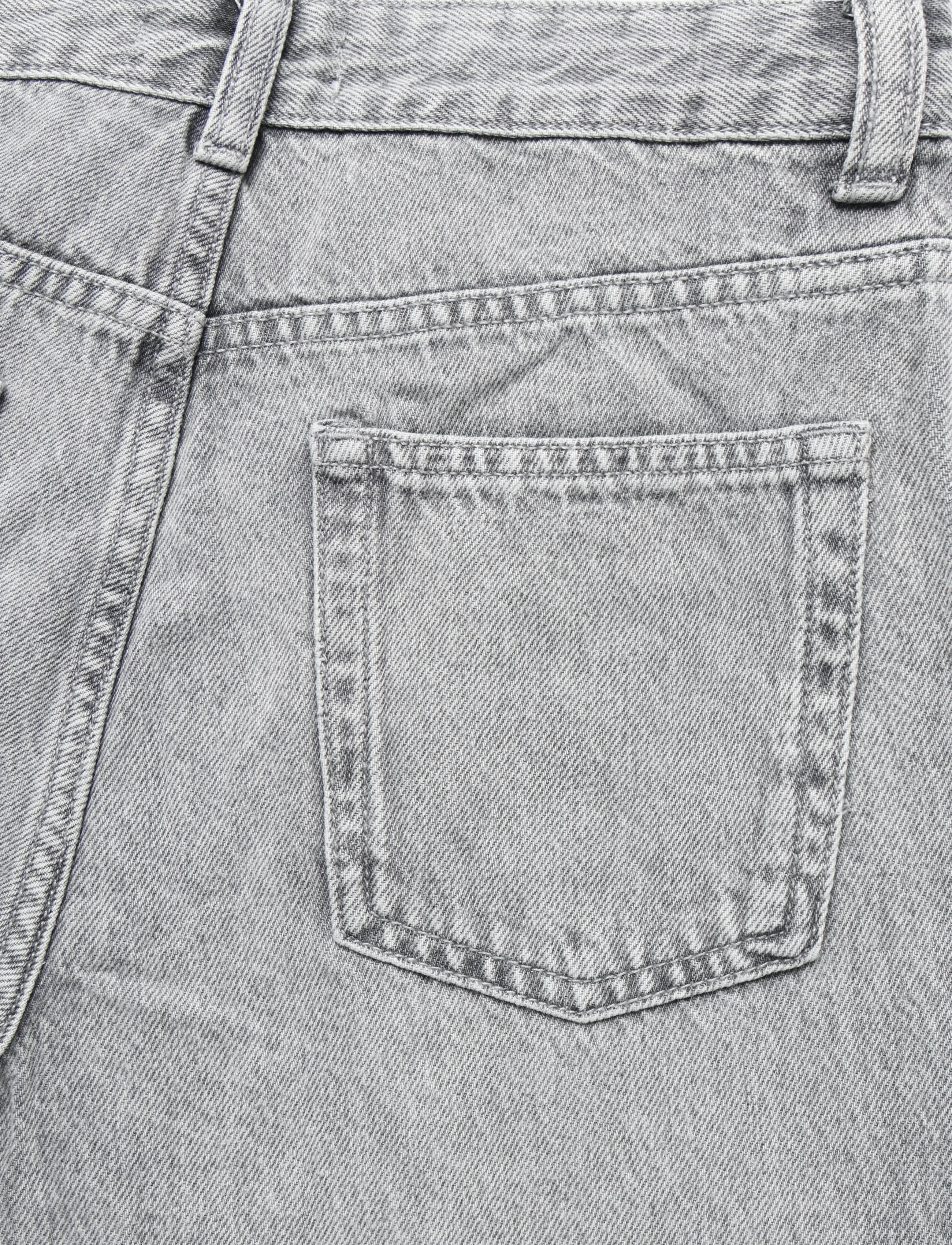 Mango - Low-waist wide-leg jeans - vida jeans - open grey - 4