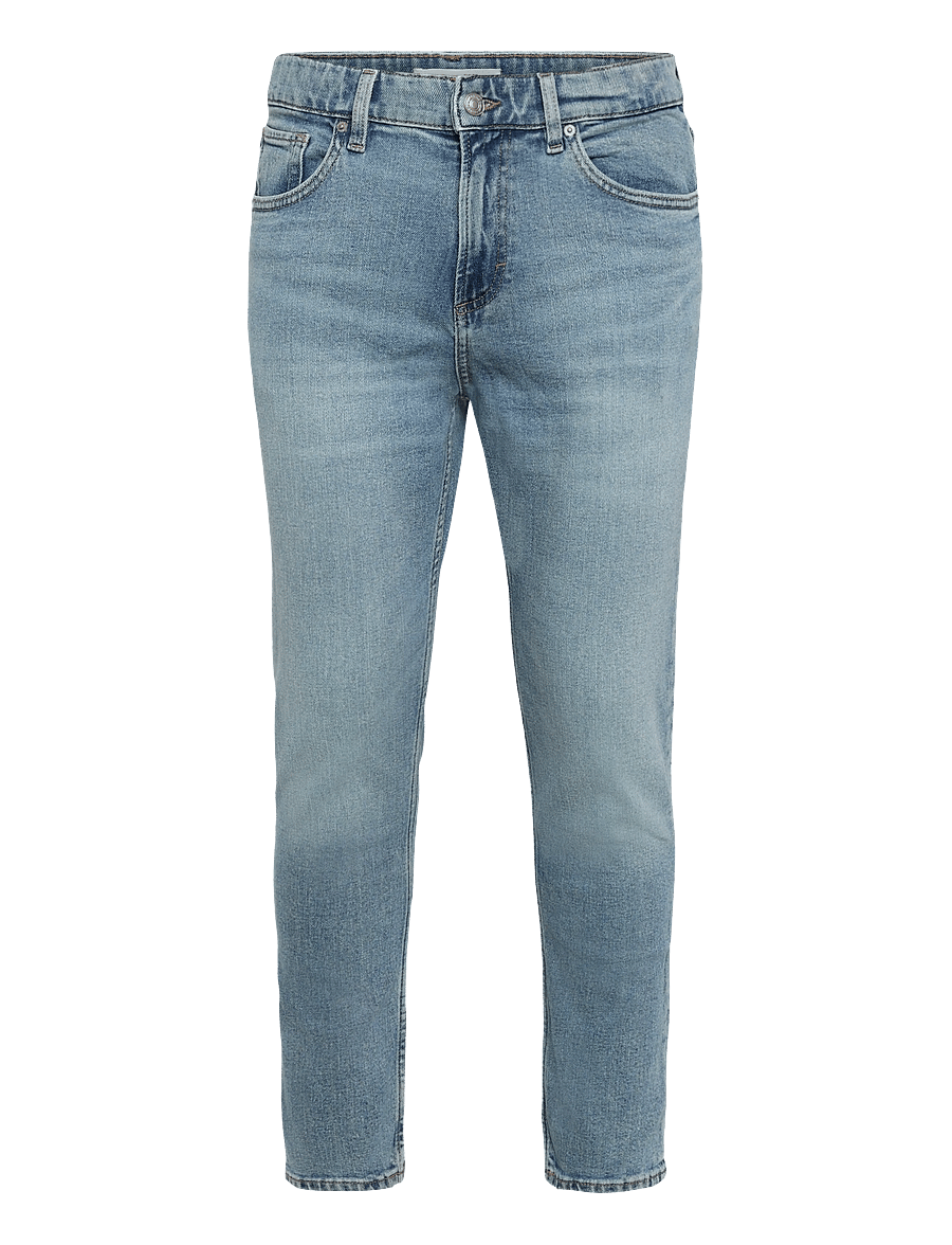 Mango - Ben cropped tapered-fit jeans - tapered jeans - open blue - 1