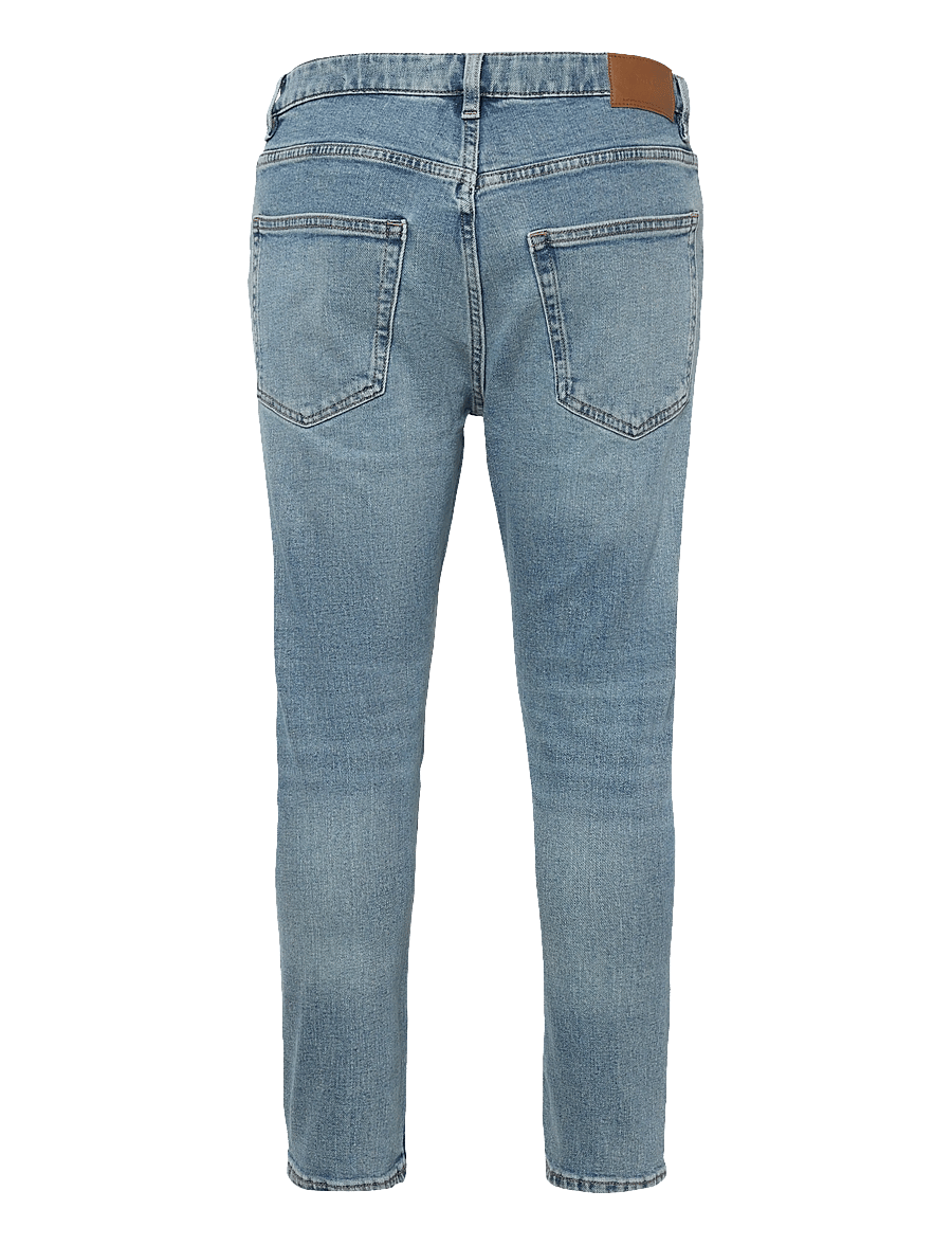 Mango - Ben cropped tapered-fit jeans - tapered jeans - open blue - 2