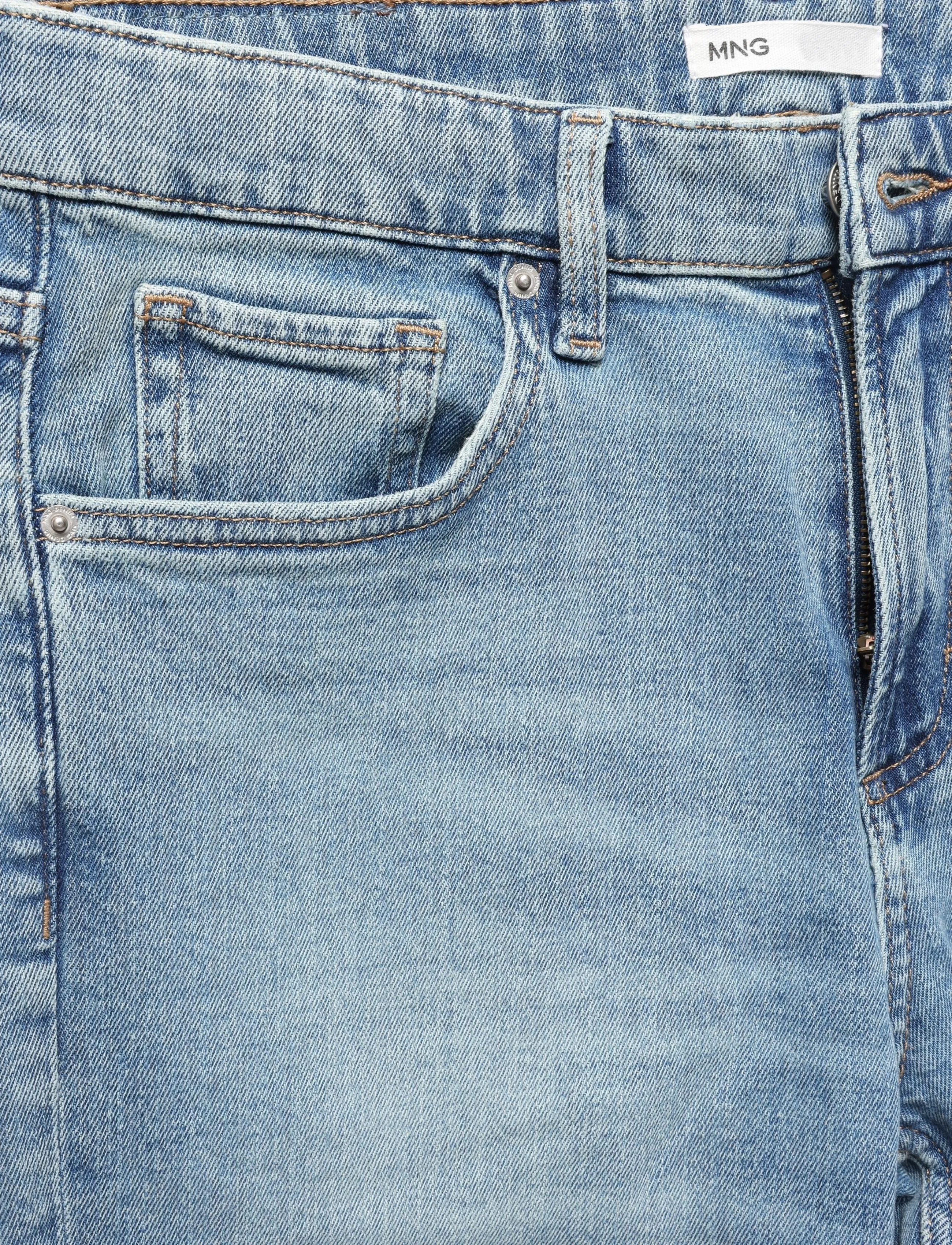 Mango - Ben cropped tapered-fit jeans - tapered jeans - open blue - 4