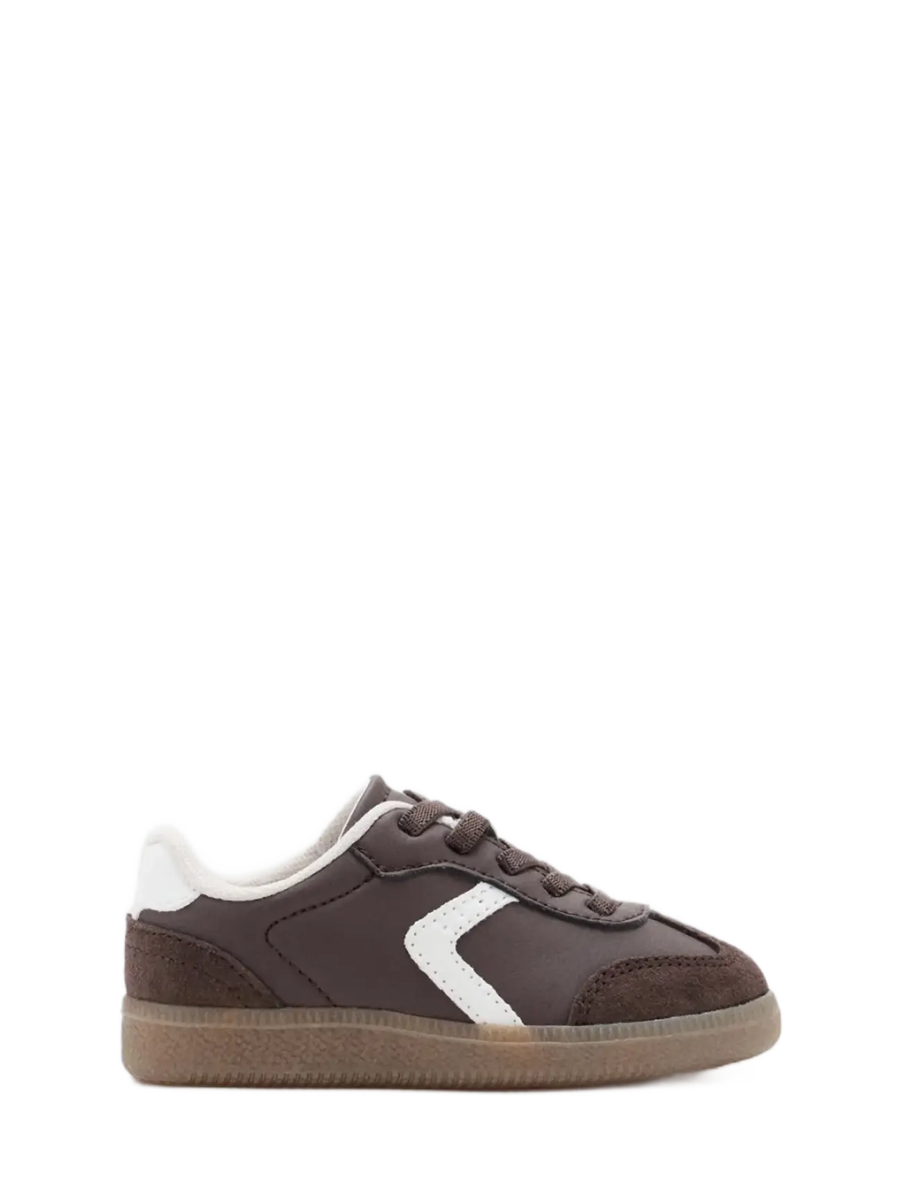 Mango Two-tone trainers with leather details - Lave sneakers - DARK BROWN / brown