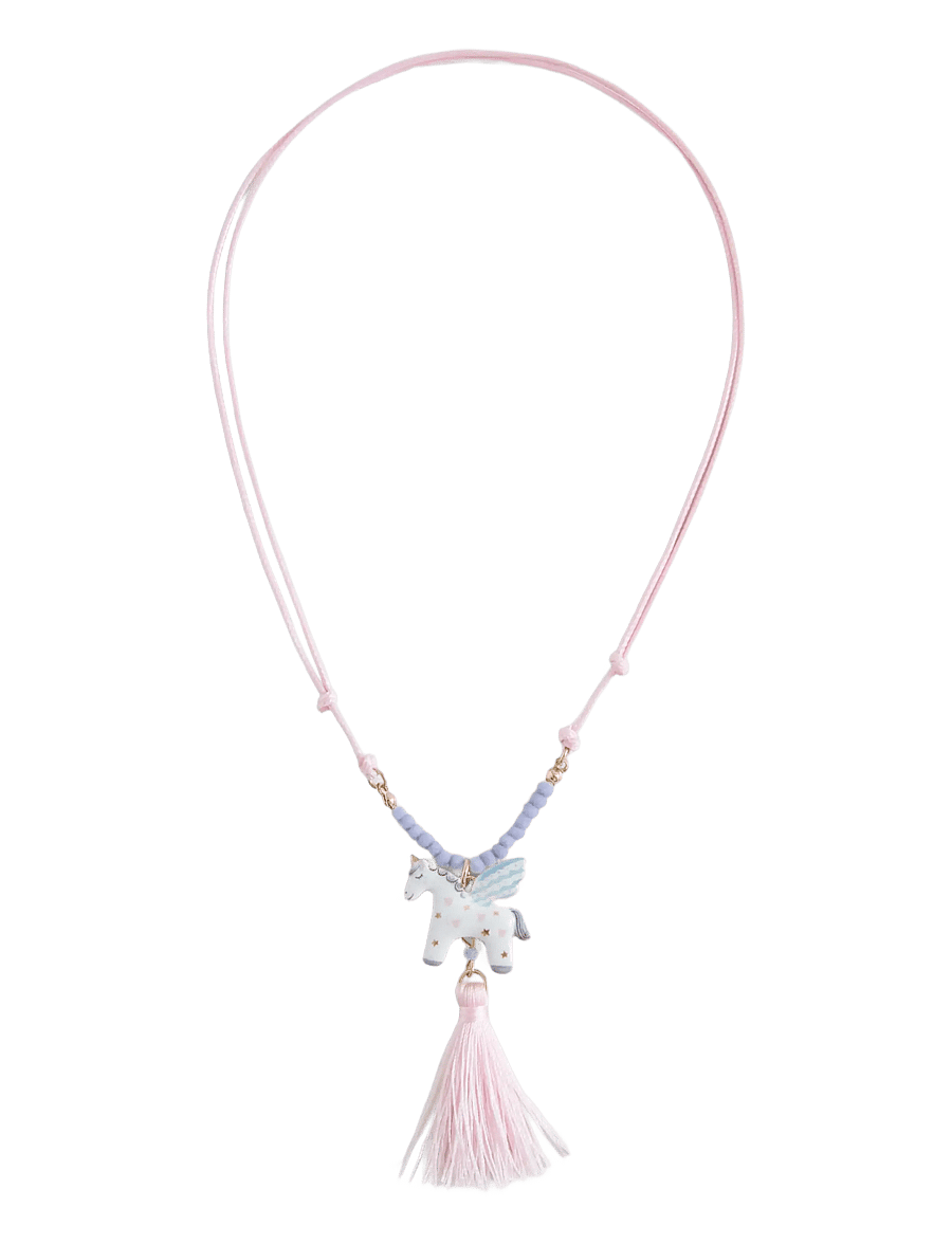 Mango - Unicorn cord necklace - halskæder - lt-pastel pink - 0