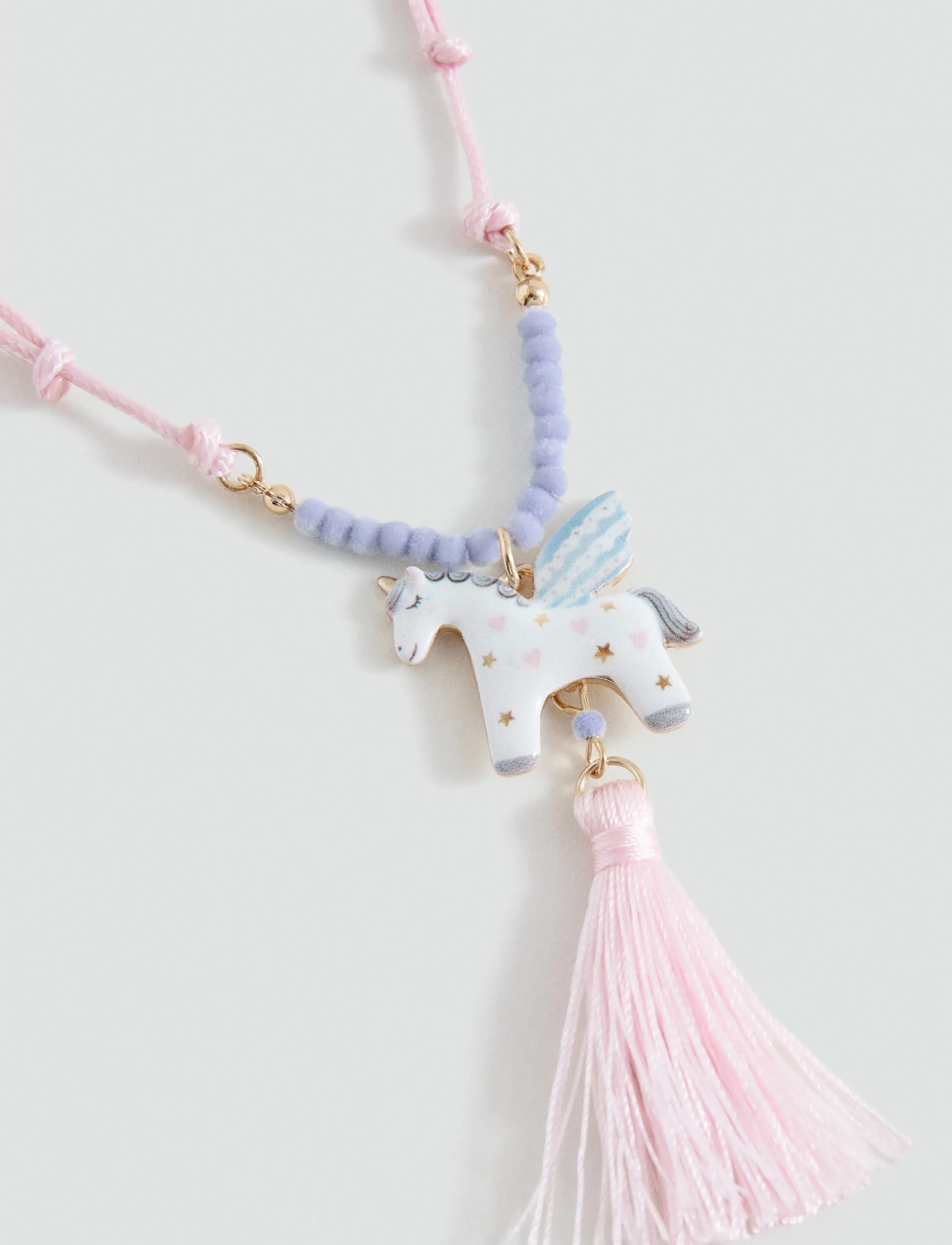 Mango - Unicorn cord necklace - halskæder - lt-pastel pink - 1