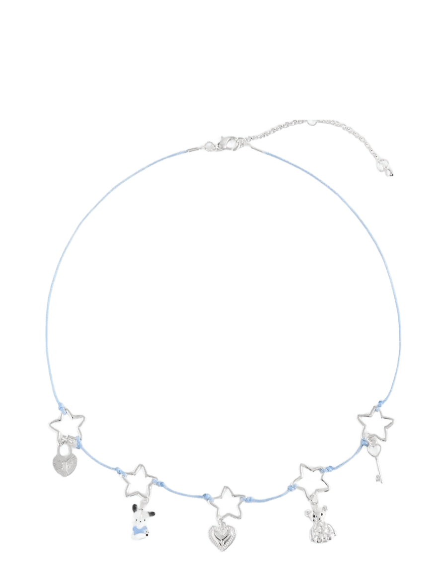 Mango - Star charms necklace - halskæder - silver - 0