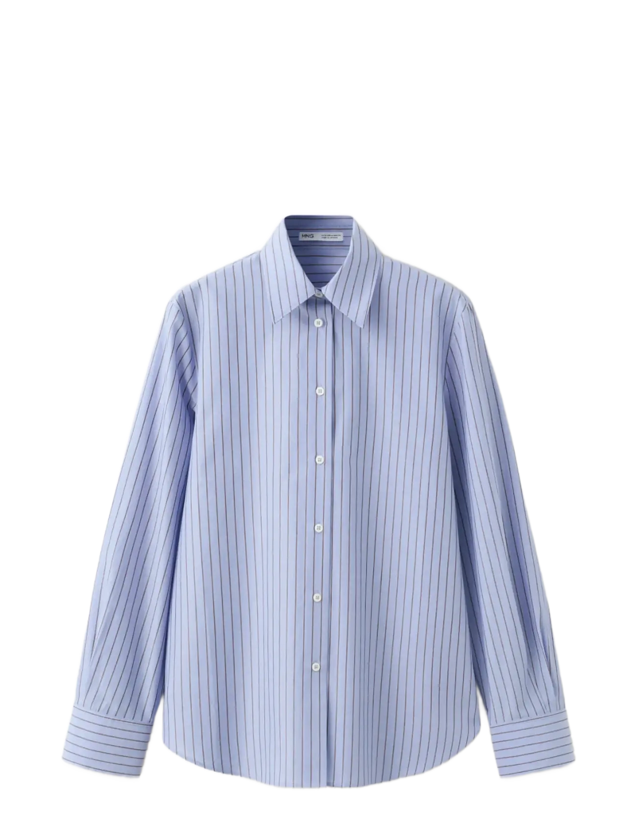 Mango Cotton and lyocell blend straight shirt - Vardagsstil - MEDIUM BLUE / blue
