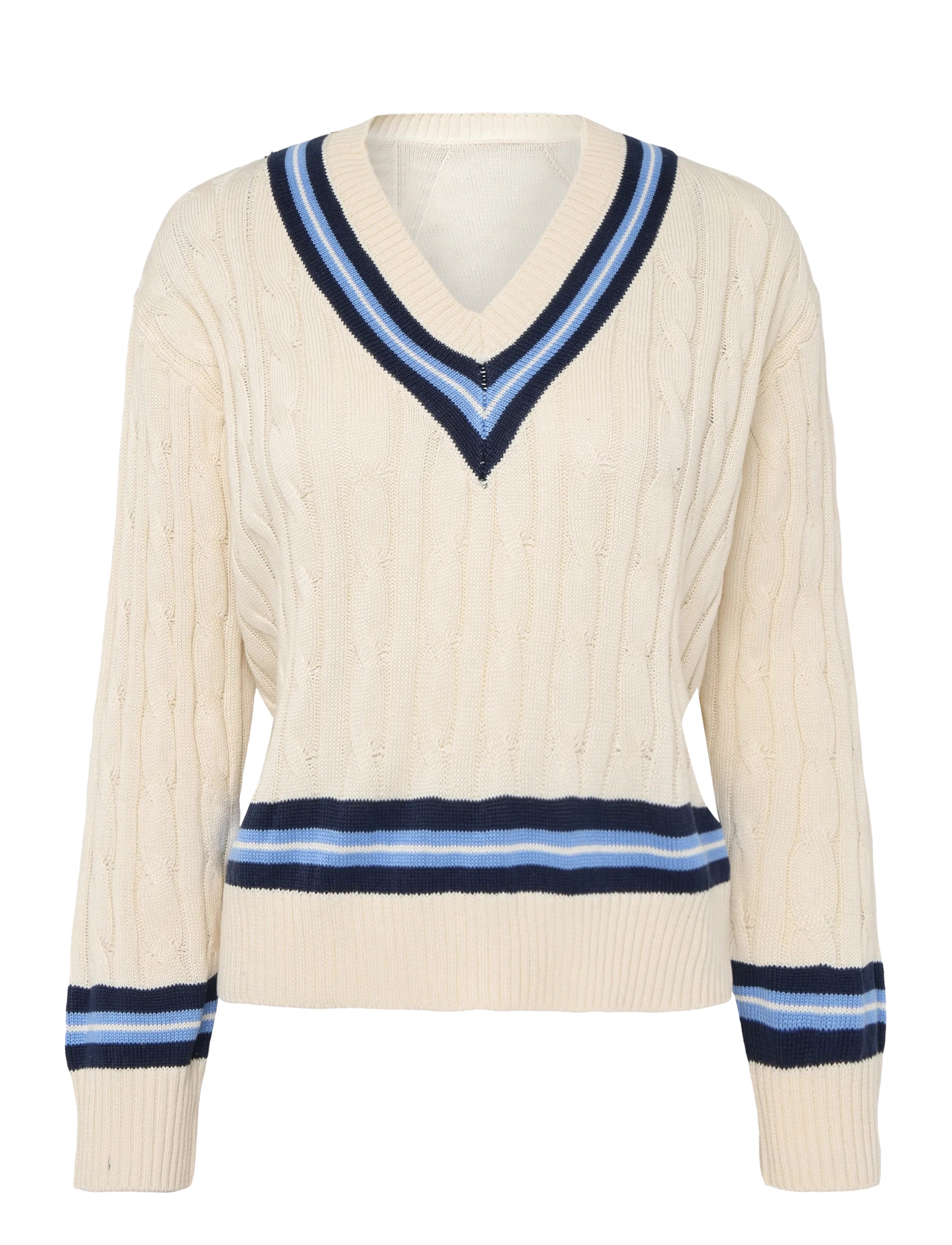Mango Braided knitted sweater - Transitional Layering - LIGHT BEIGE / beige