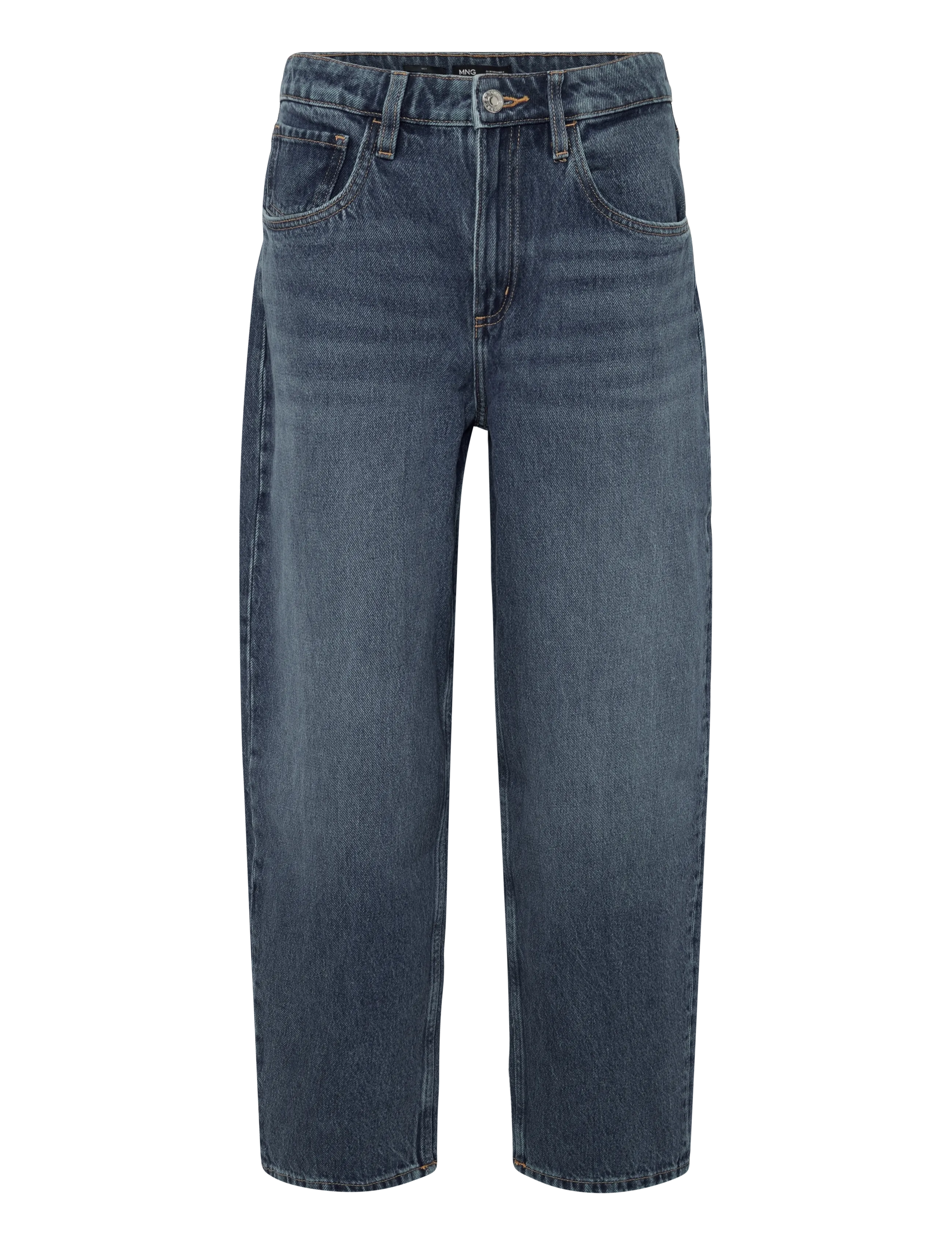 Mango - Mid-rise balloon jeans - barrel jeans - open blue - 1