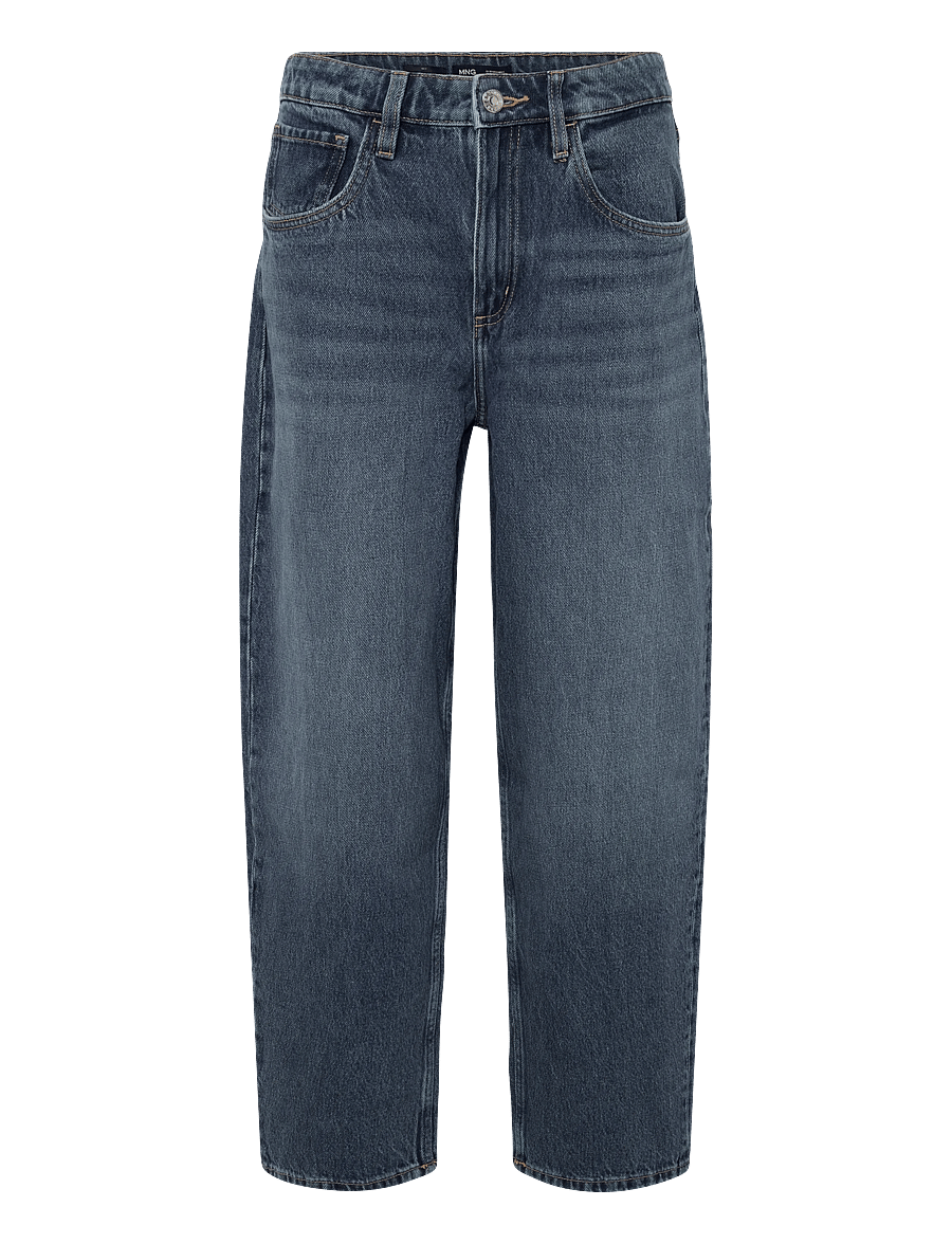 Mango - Mid-rise balloon jeans - barrel jeans - open blue - 1