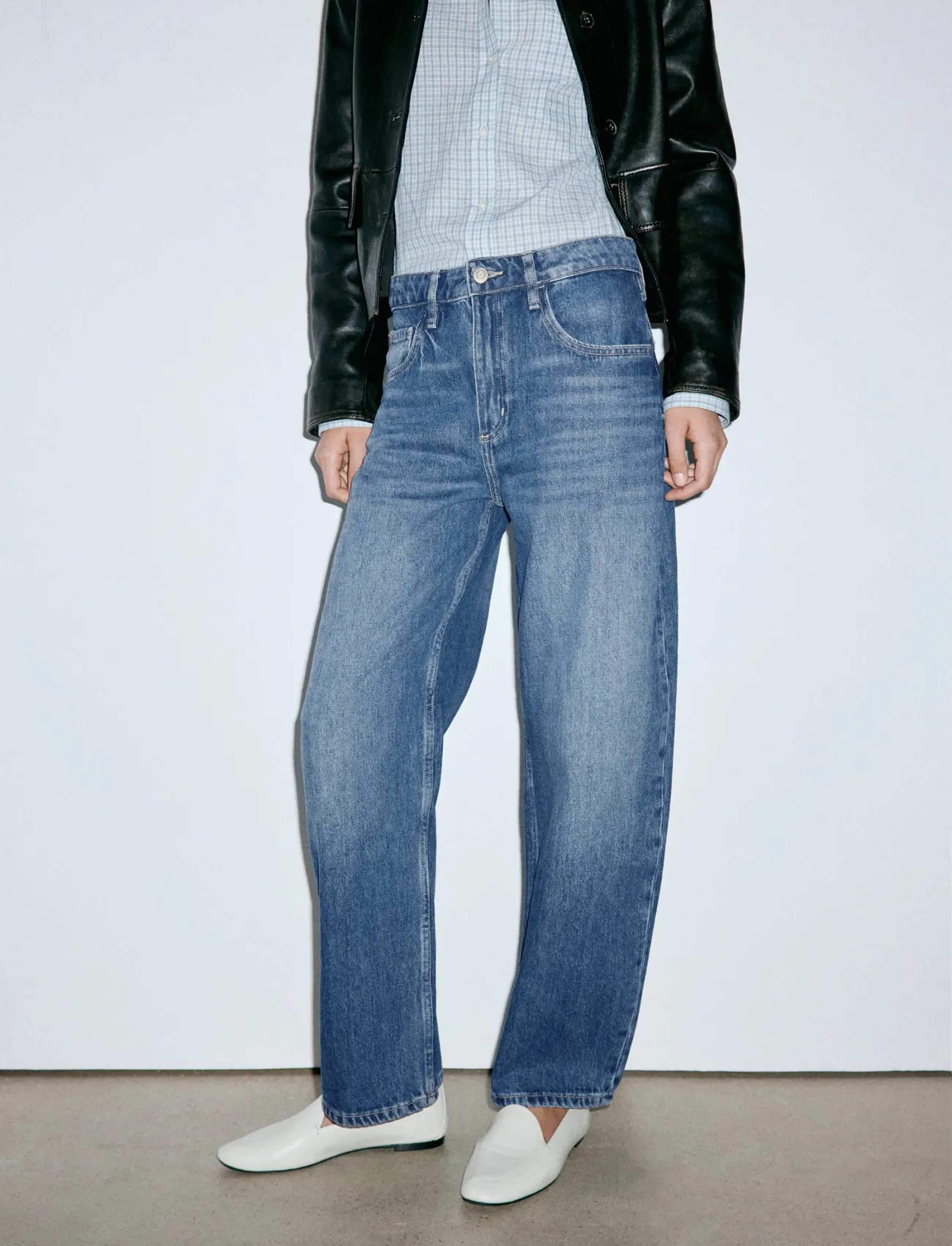 Mango Mid-rise balloon jeans - Kläder - OPEN BLUE / blue