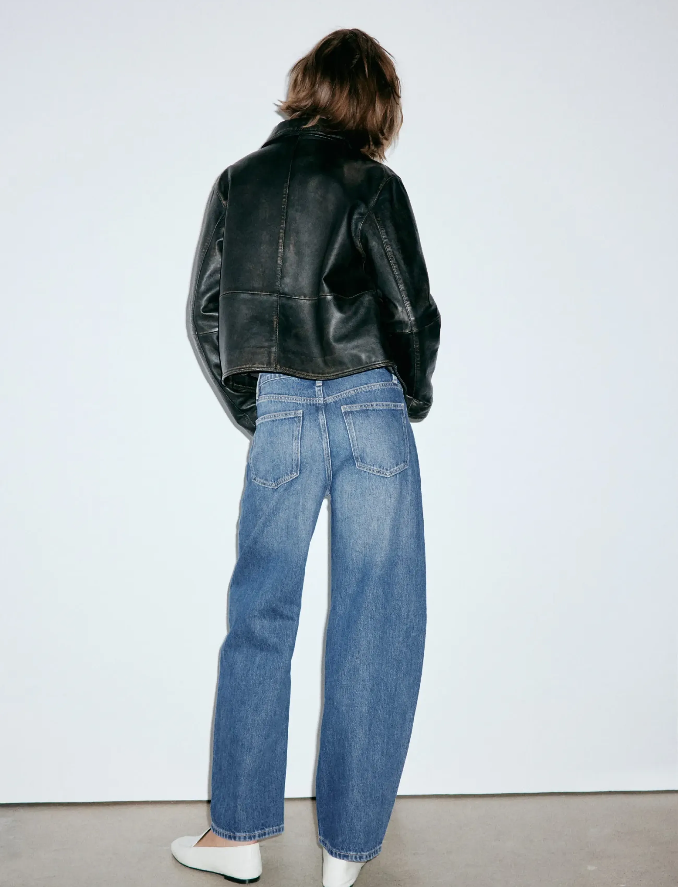 Mango - Mid-rise balloon jeans - barrel jeans - open blue - 3