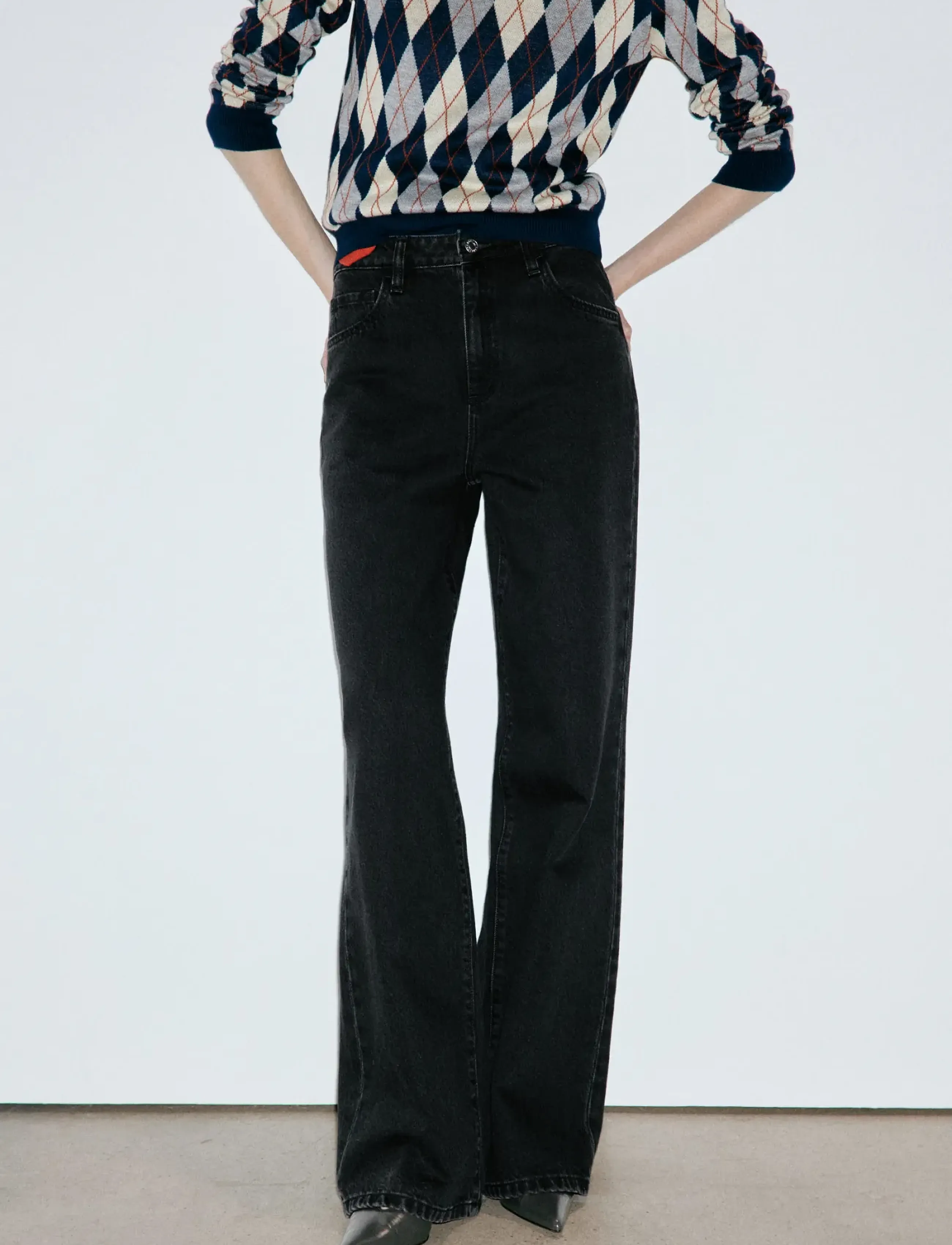 Mango Danila high-waisted wide leg jeans - Kläder - OPEN GREY / grey