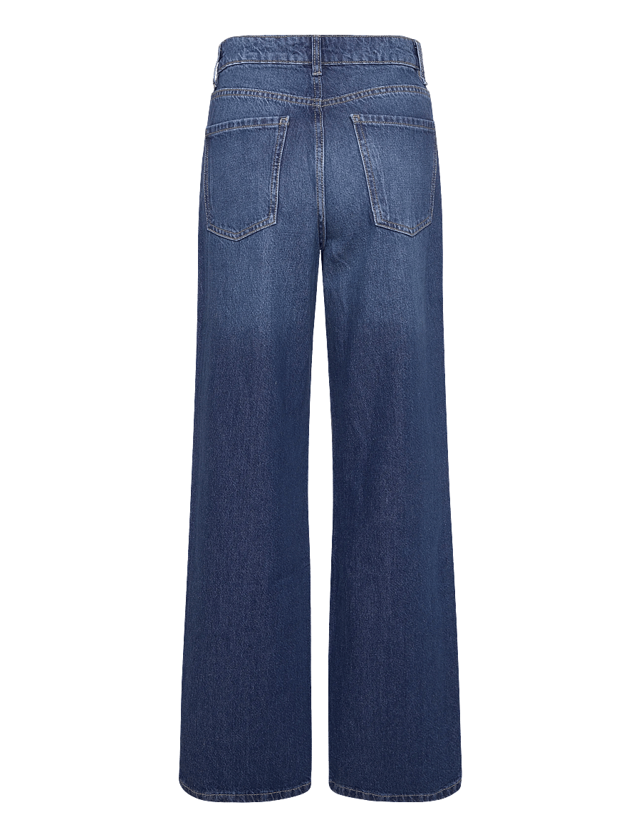 Mango - Danila high-waisted wide leg jeans - brede jeans - open blue - 1