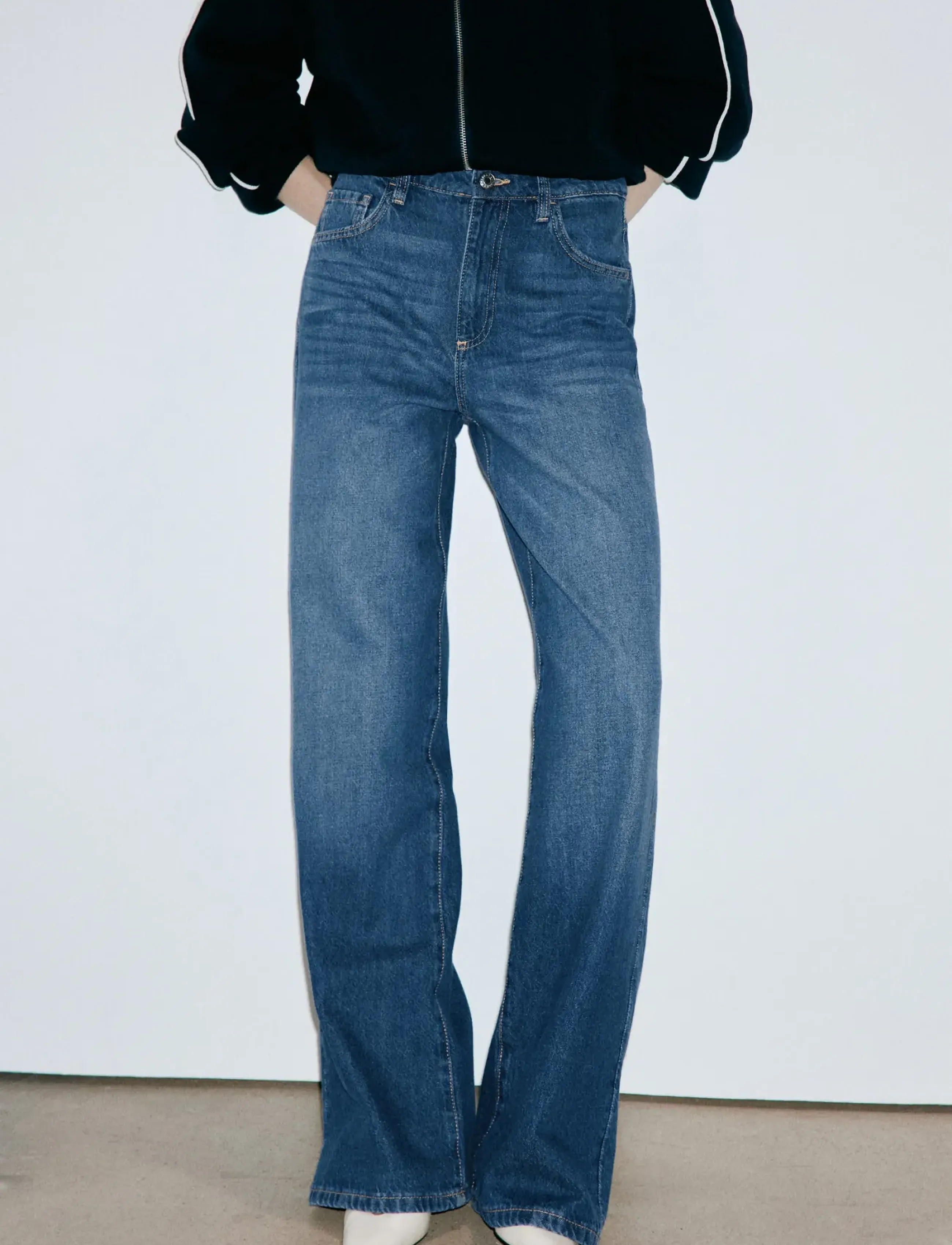 Mango Danila high-waisted wide leg jeans - Kläder - OPEN BLUE / blue