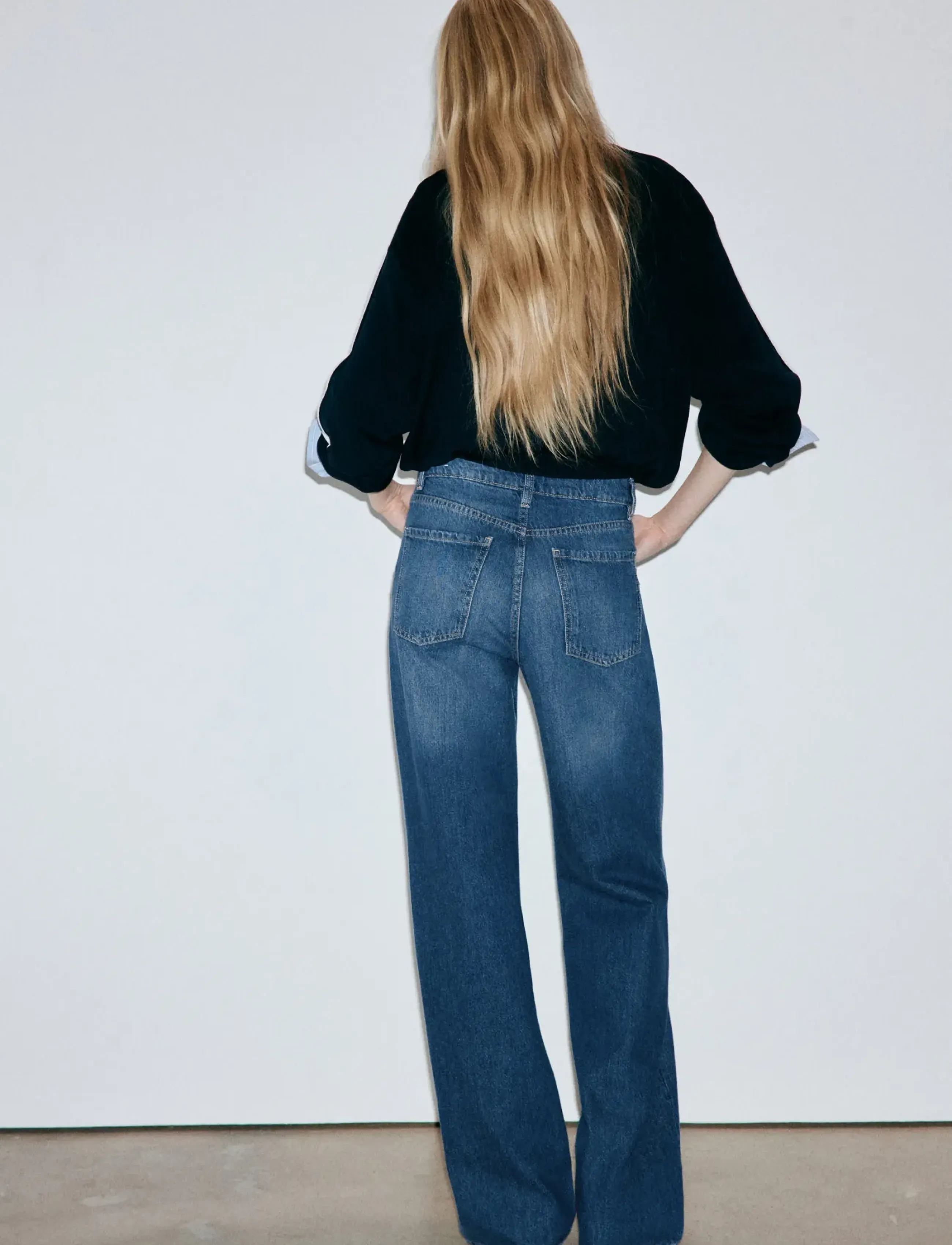 Mango - Danila high-waisted wide leg jeans - vida jeans - open blue - 3