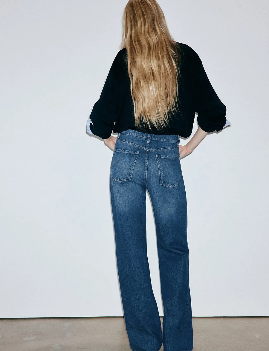 Mango - Danila high-waisted wide leg jeans - vida jeans - open blue - 3