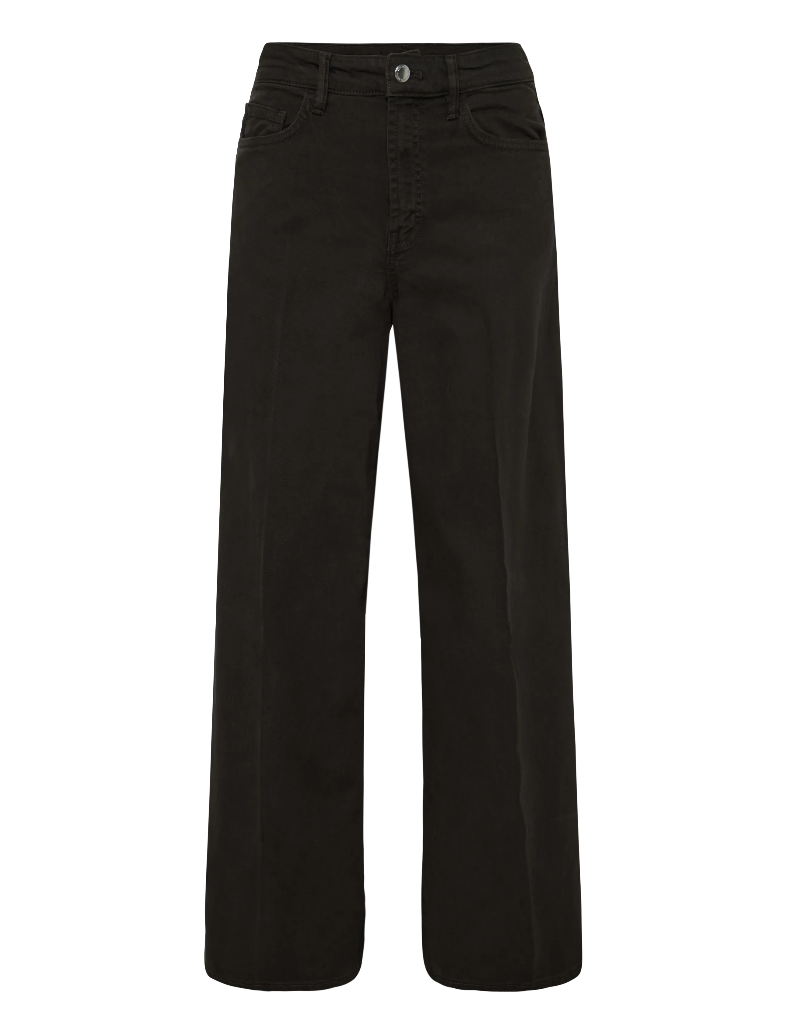 Mango High-waisted wideleg jeans - Brede jeans - DARK BROWN / brown