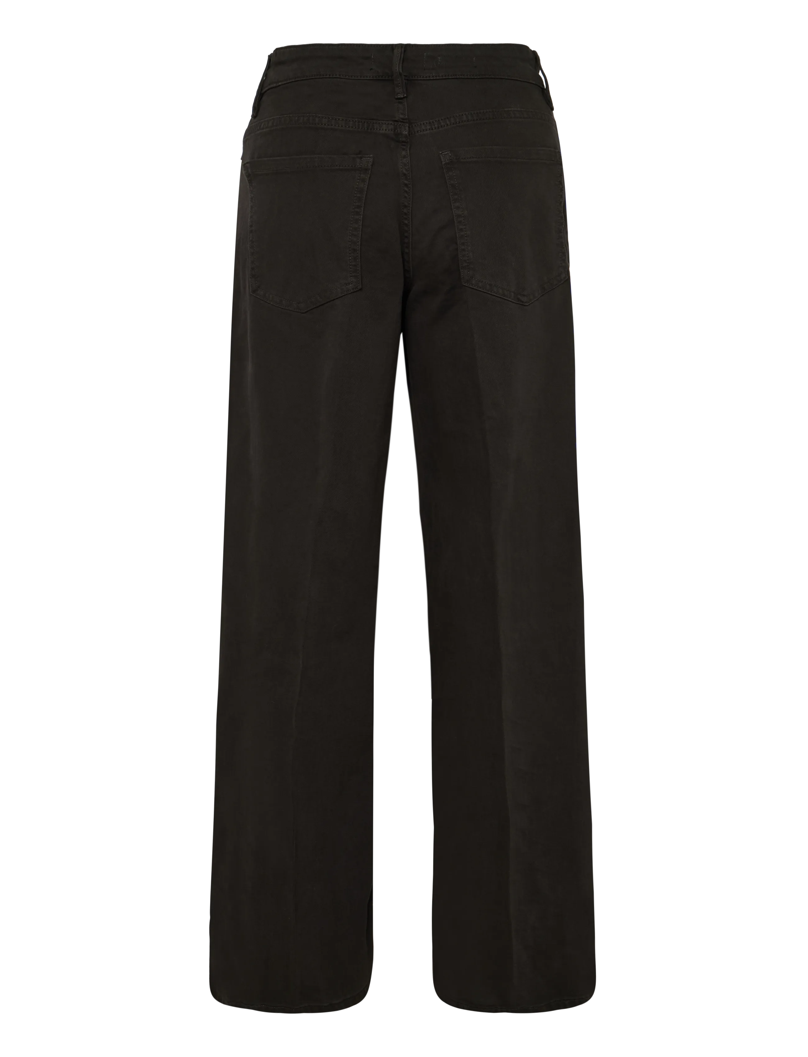 Mango - High-waisted wideleg jeans - brede jeans - dark brown - 1