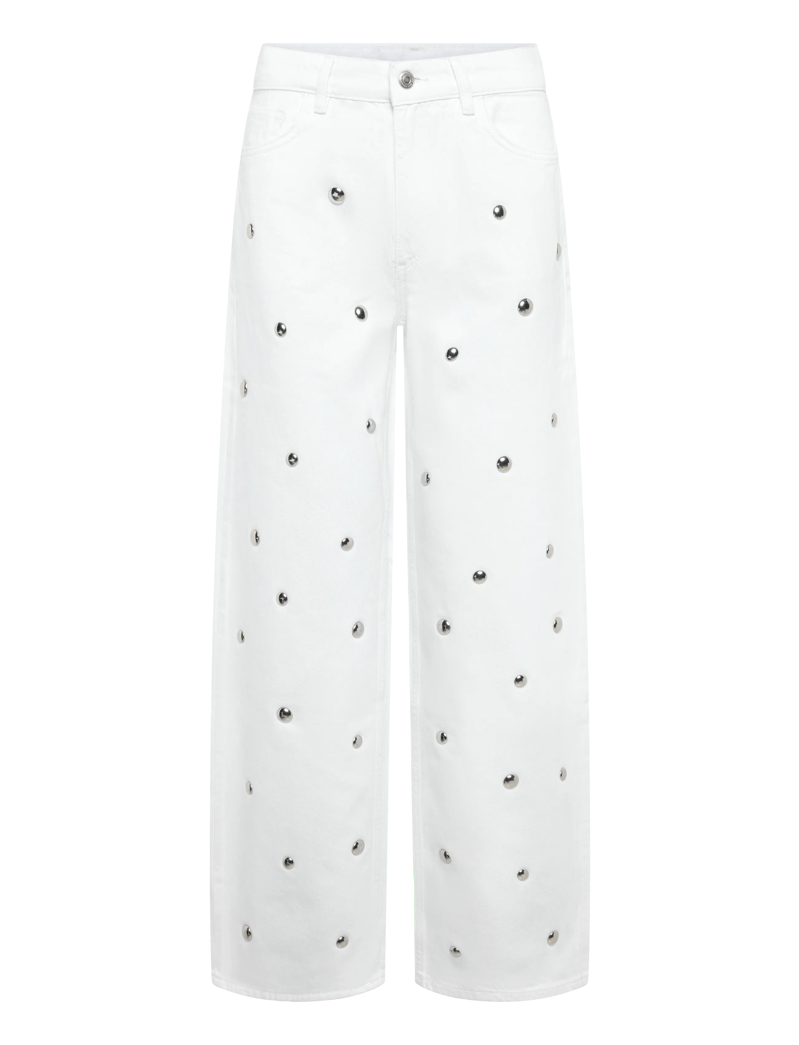 Mango - Straight-fit jeans with studs - raka jeans - natural white - 1