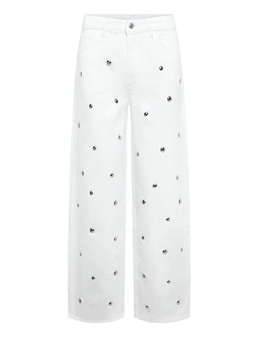 Mango - Straight-fit jeans with studs - raka jeans - natural white - 1