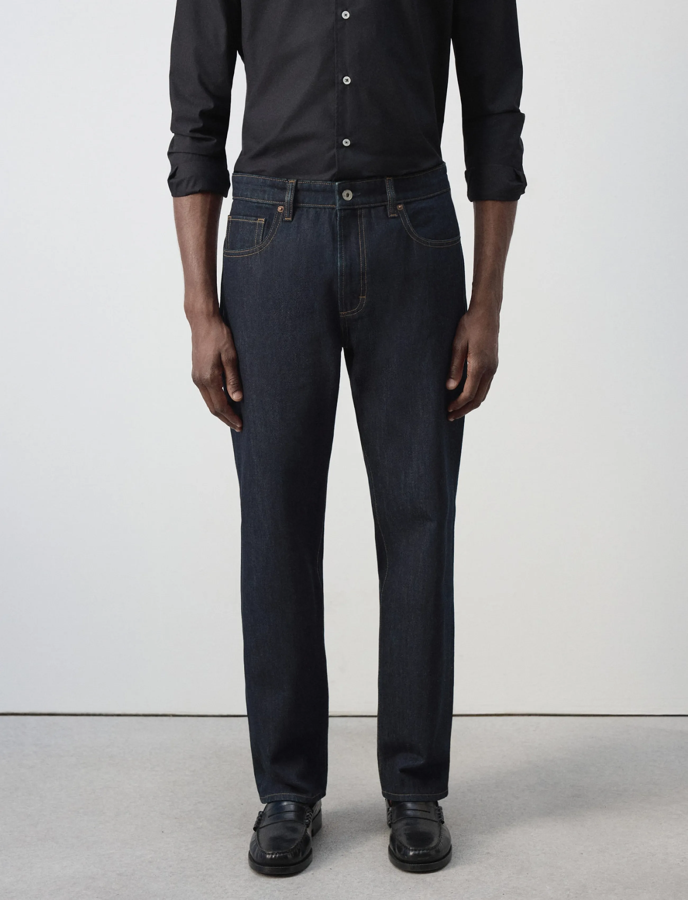Mango Moby relaxed fit dark wash jeans - Kollektioner - OPEN BLUE / navy