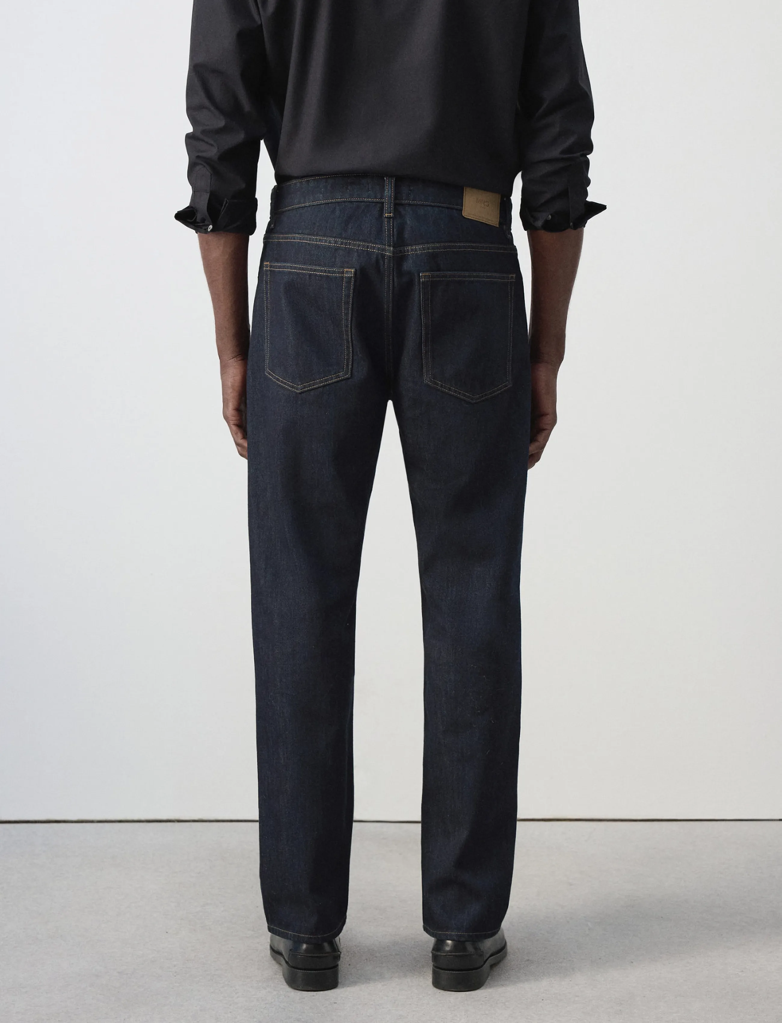 Mango - Moby relaxed fit dark wash jeans - loose jeans - open blue - 2