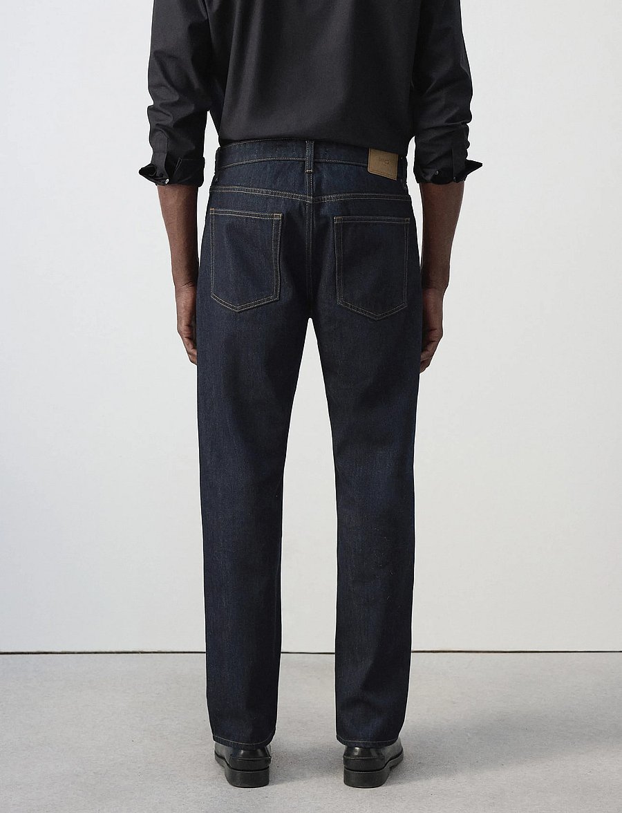 Mango - Moby relaxed fit dark wash jeans - loose jeans - open blue - 2