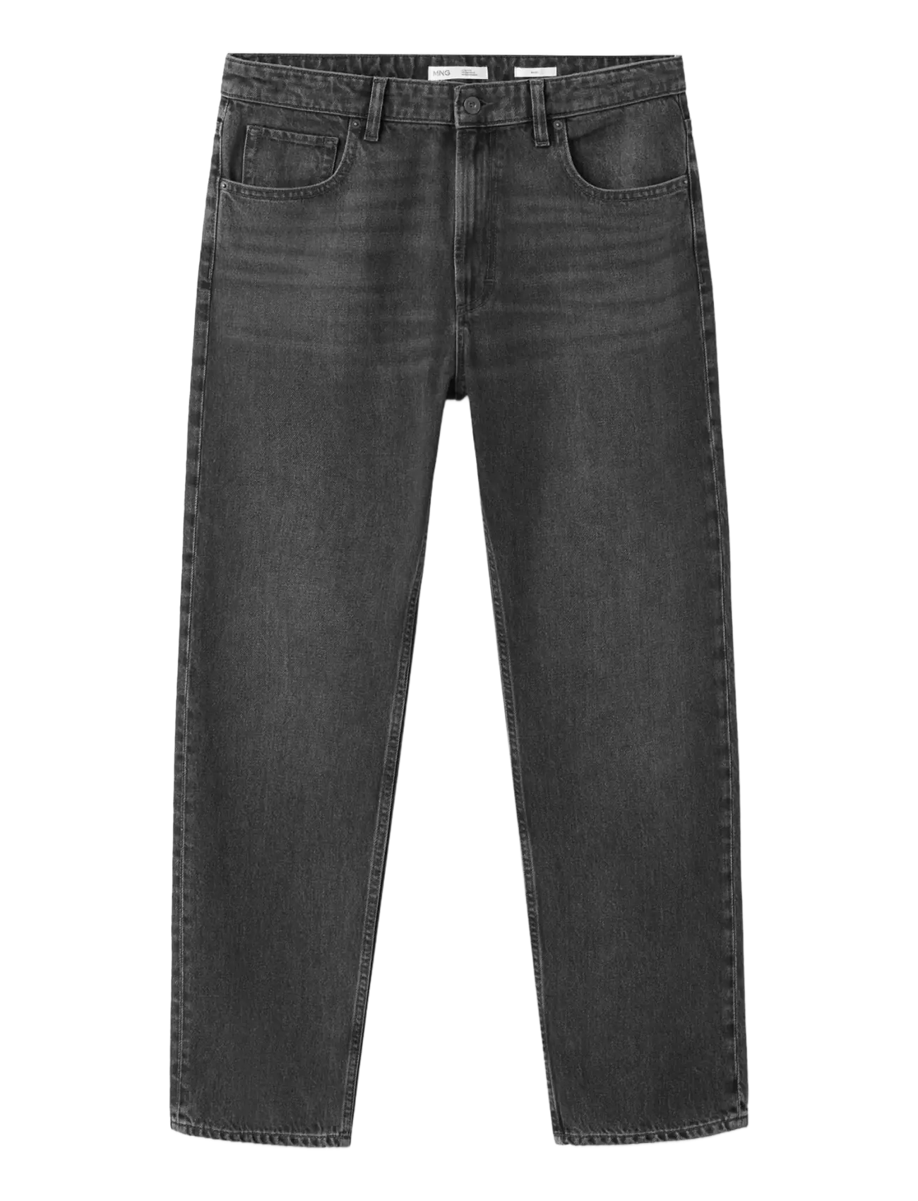 Mango - Moby relaxed fit dark wash jeans - loose jeans - open grey - 1