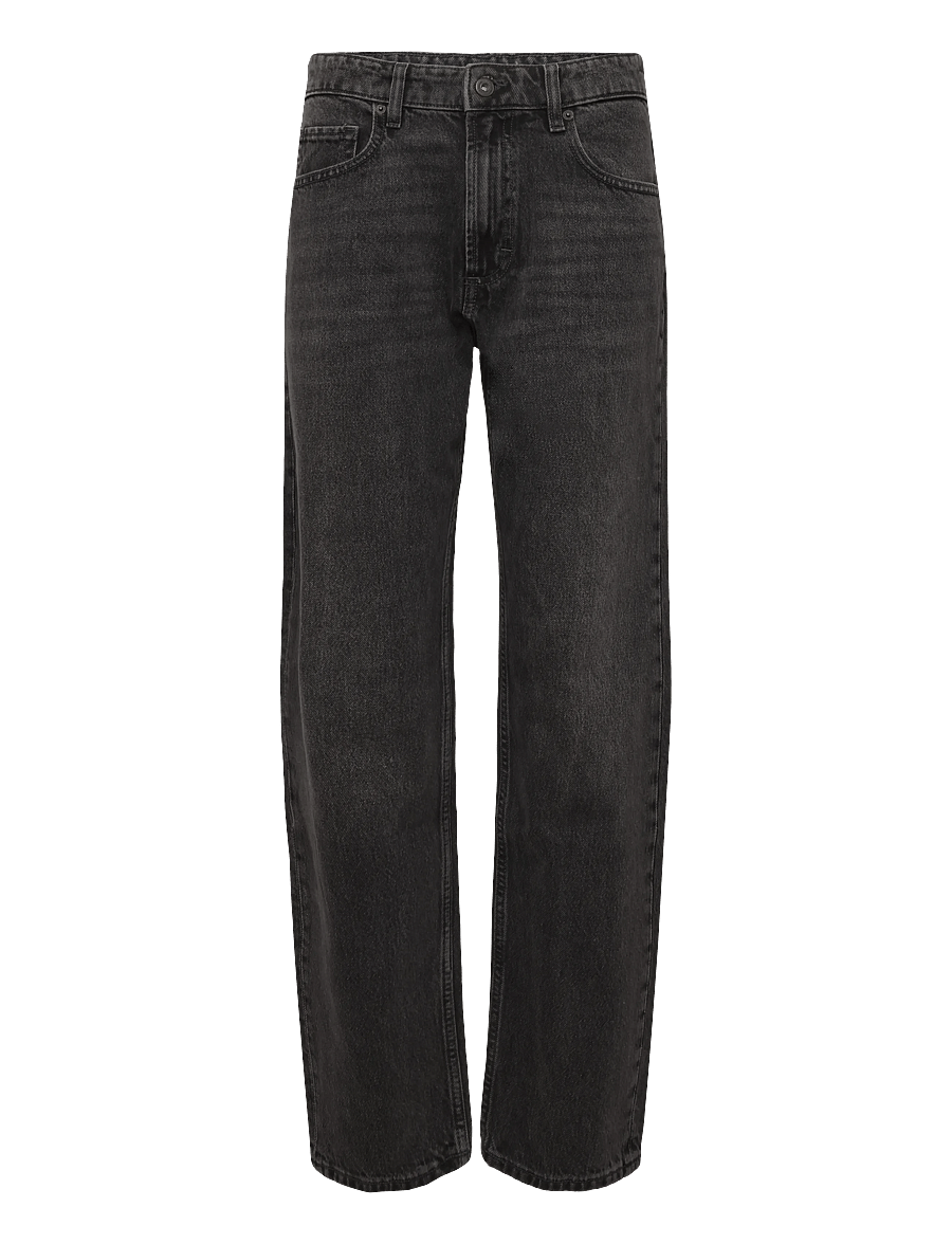 Mango - Moby relaxed fit dark wash jeans - loose jeans - open grey - 1