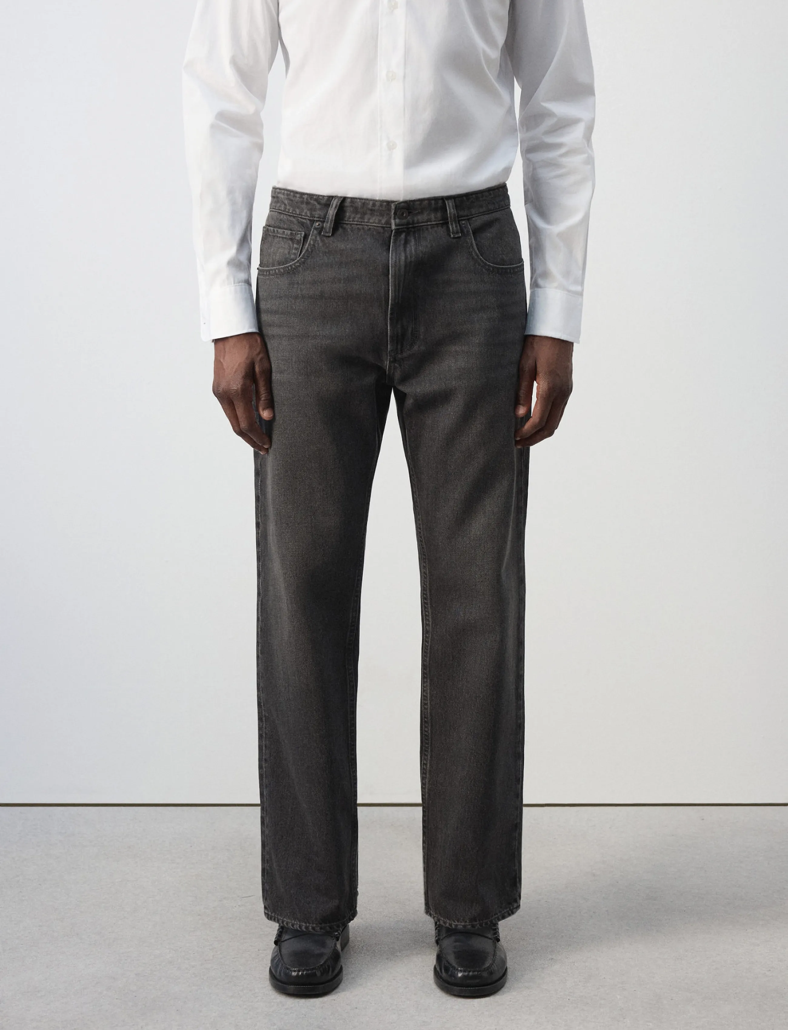 Mango Moby relaxed fit dark wash jeans - Kollektioner - OPEN GREY / grey